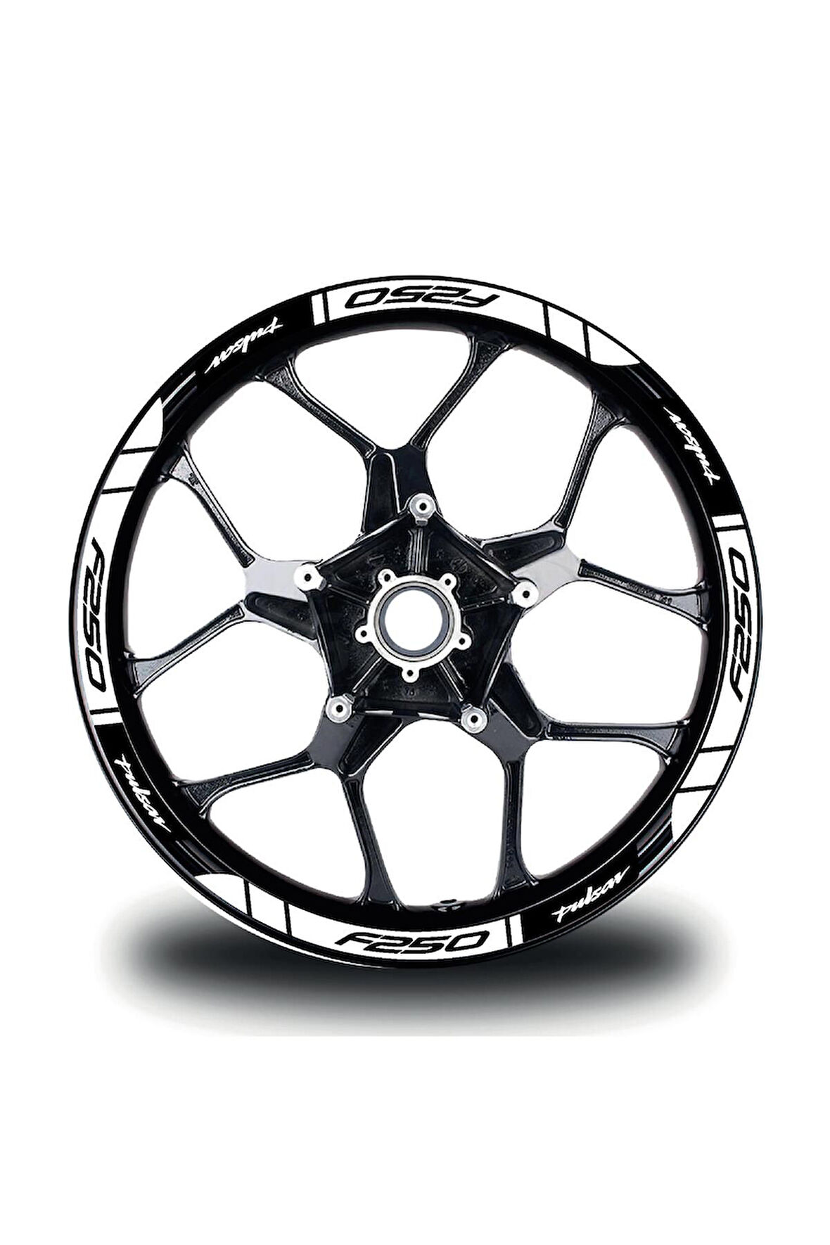 mixgiftzBajaj F250 Jant Sticker Baskılı Beyaz Etiket Modeli