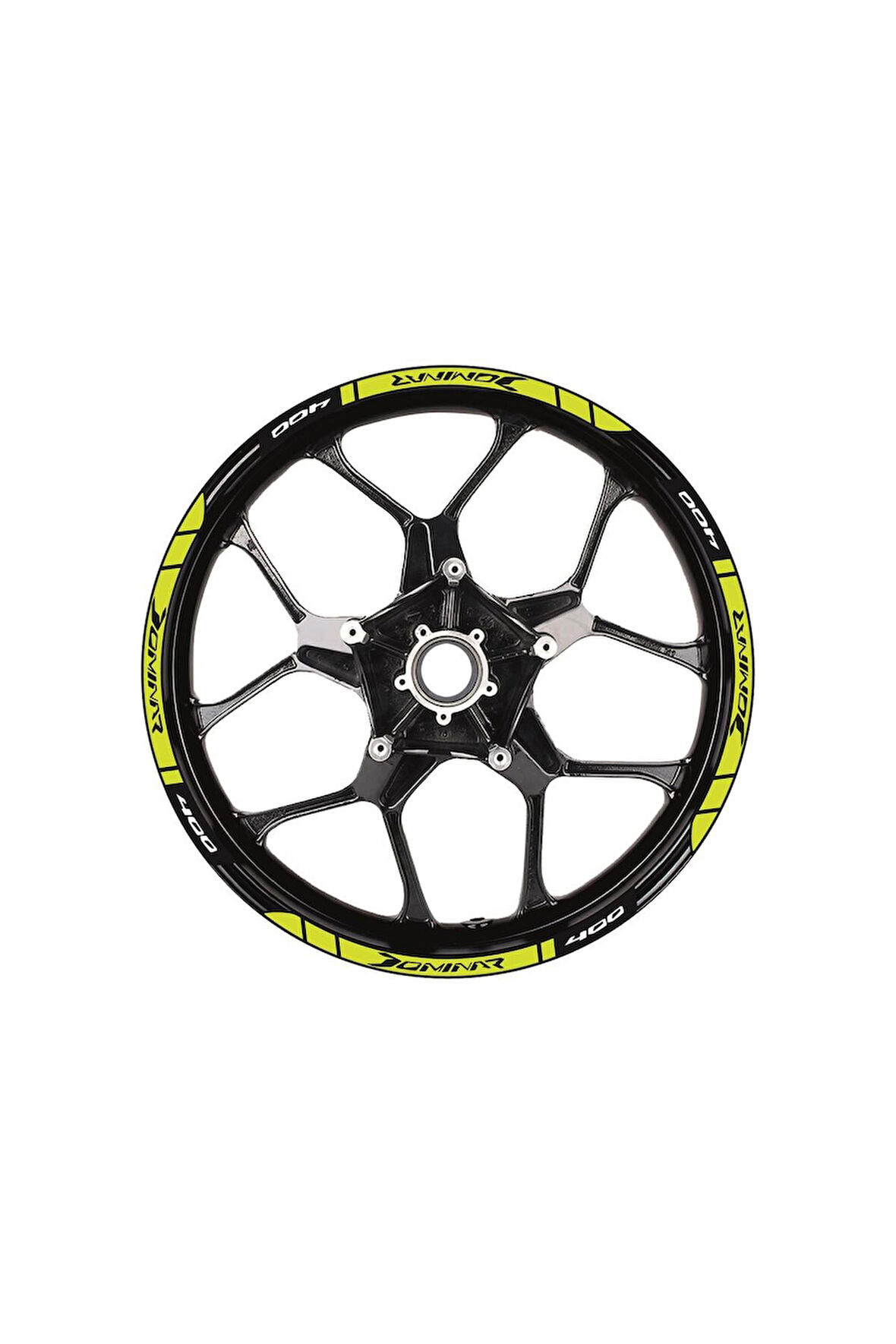 mixgiftzBajaj Dominar 400 Baskılı Jant Dışı Şerit Motosiklet Sticker Etiket Modeli Sarı