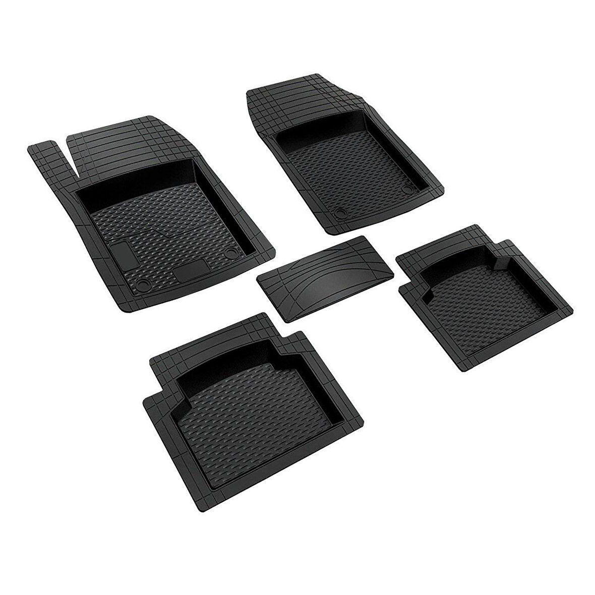 Ototrendy Seat Cordoba Ekstra Havuzlu Kauçuk Paspas Siyah Universal