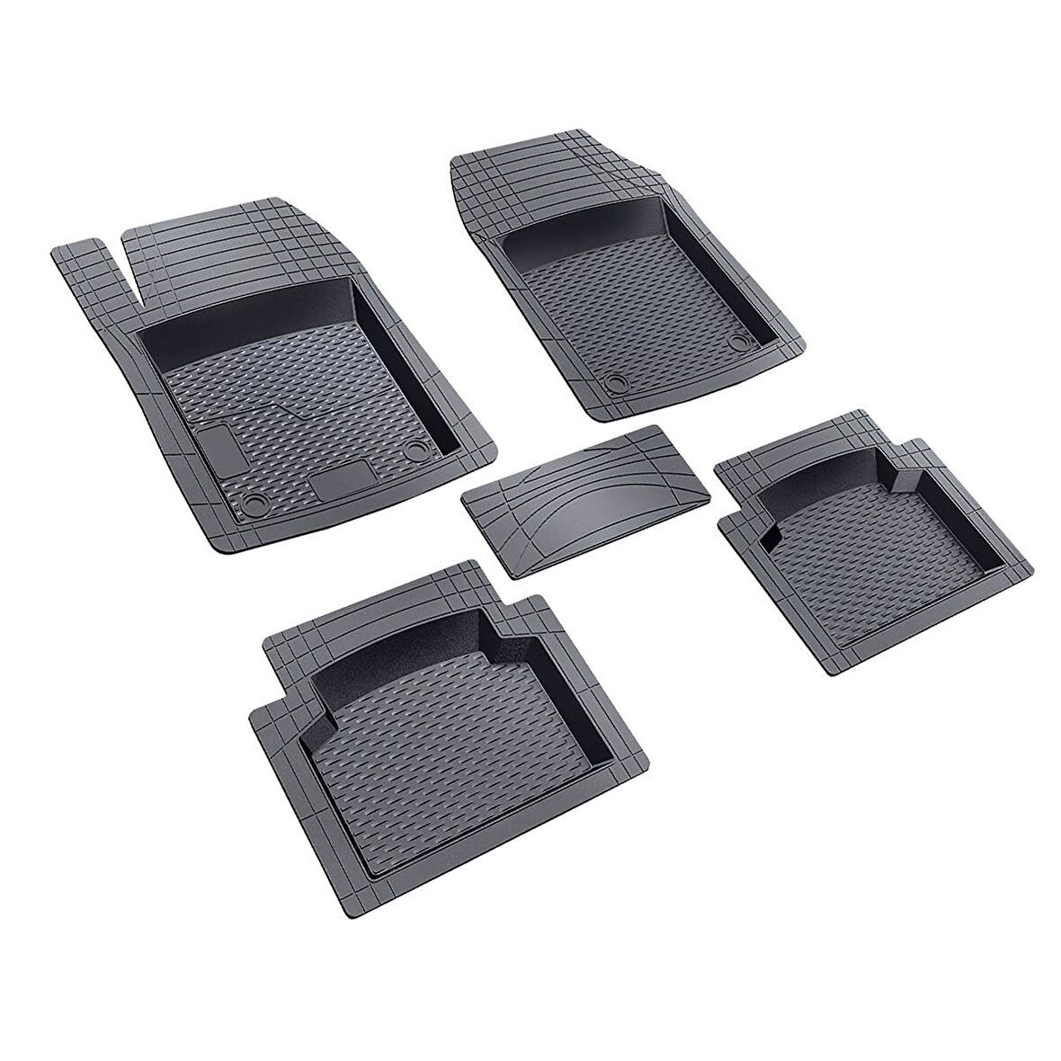 Ototrendy Hyundai Accent Era Ekstra Havuzlu Kauçuk Paspas Gri Universal