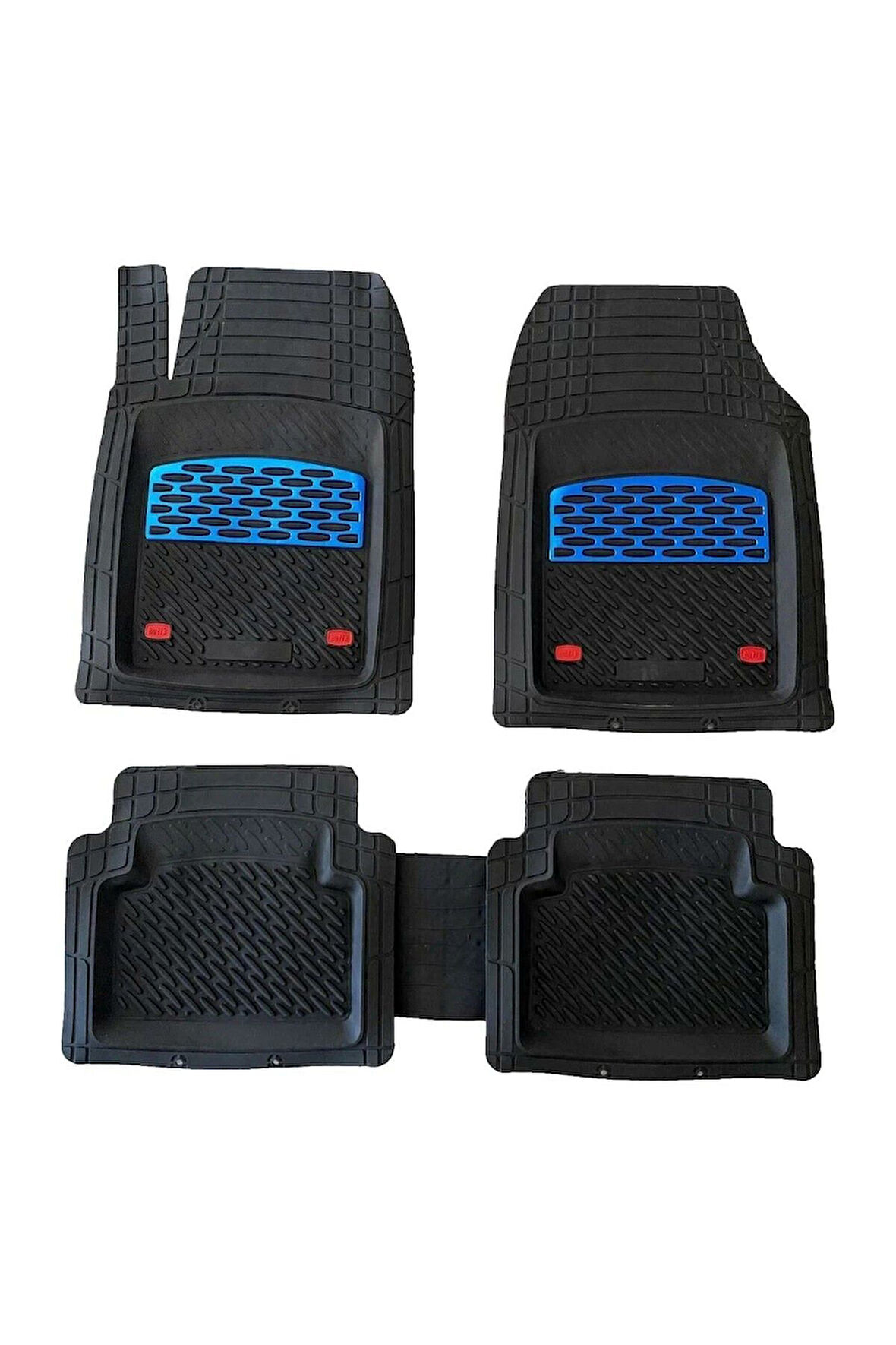 Fiat Panda Uyumlu 3D Havuzlu Paspas Takımı Safir Siyah Krom Mavi