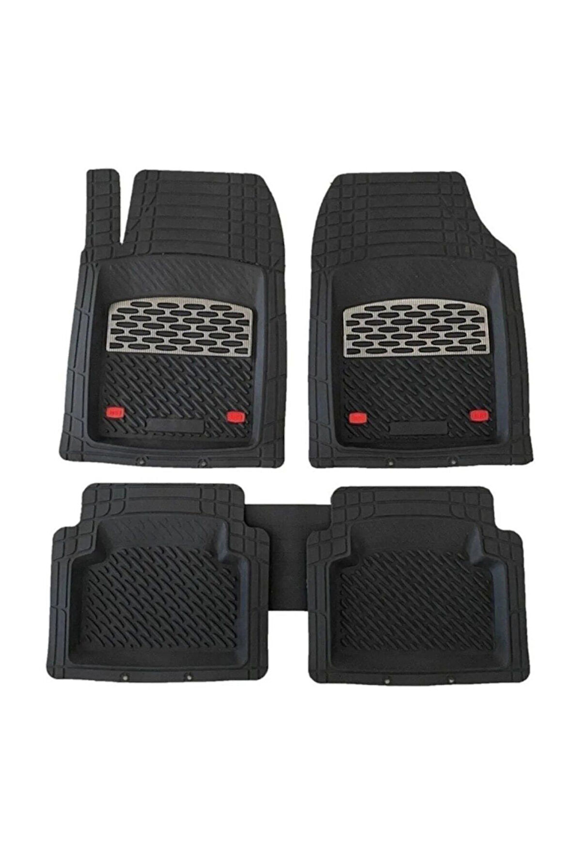 Fiat Fiorino Uyumlu 3D Havuzlu Paspas Takımı Safir Siyah Krom Karbon