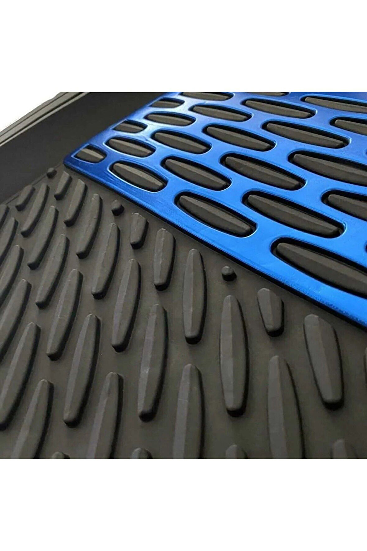 Mercedes 140 Uyumlu 3D Havuzlu Paspas Takımı Safir Siyah Krom Mavi