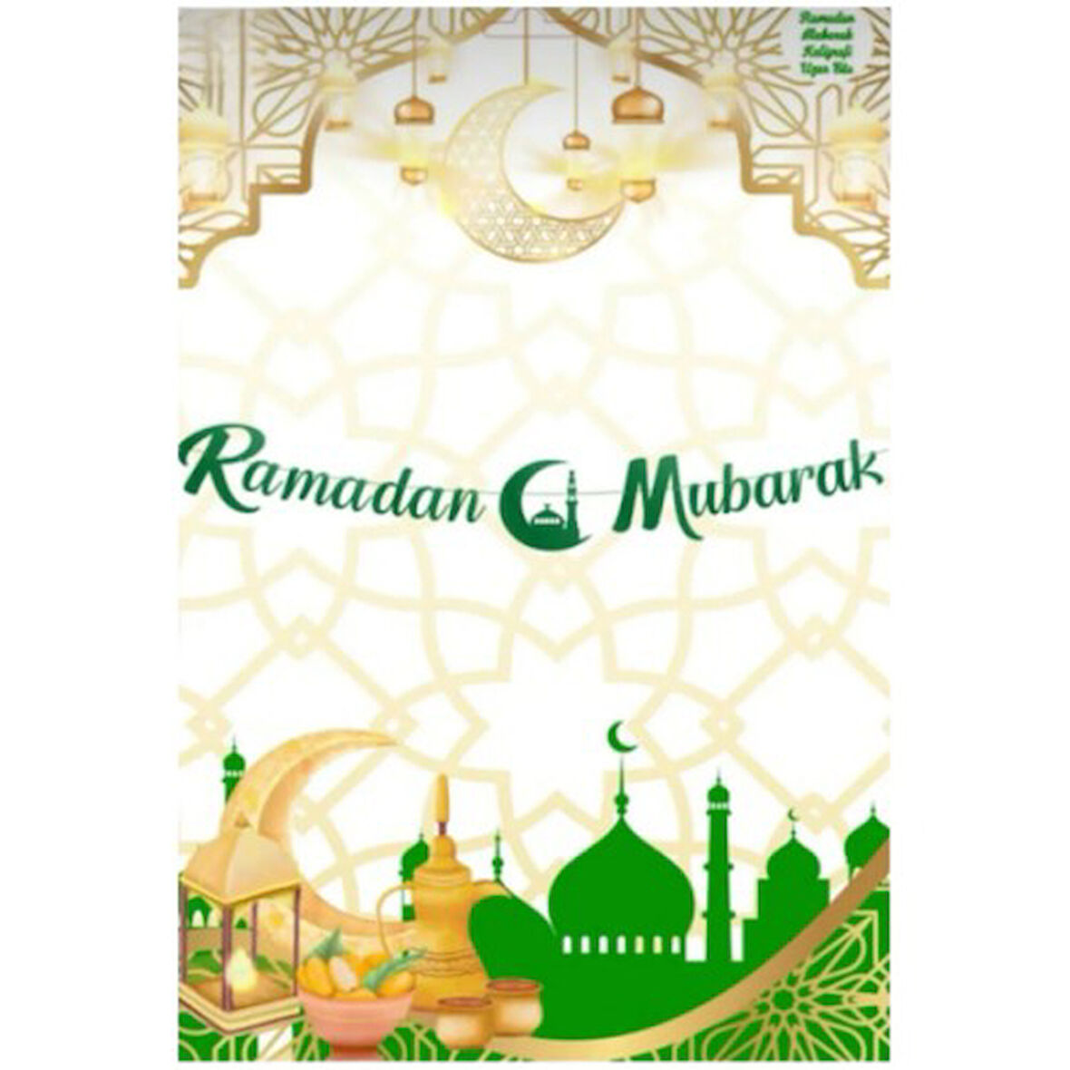 Kaligrafi Ramazan Süsü Yeşil - Ramadan Mubarak