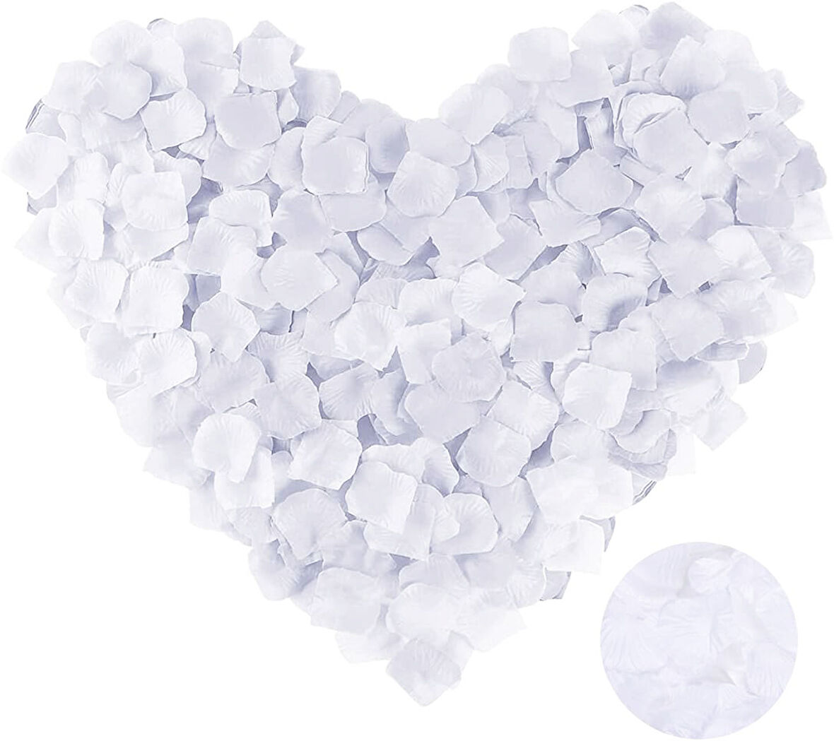 Beyaz Renk Gül Yaprağı - 5 Paket 500 Adet