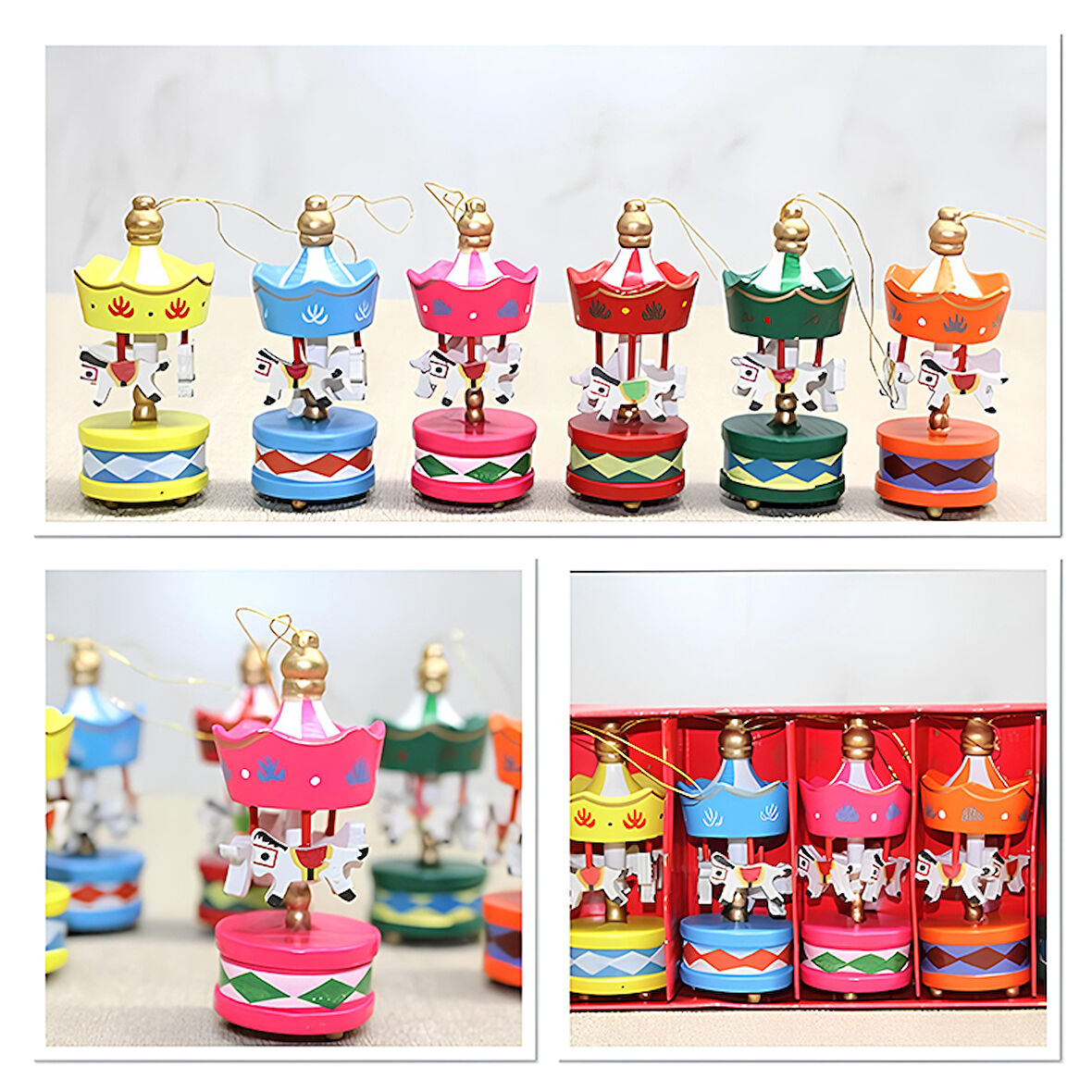 Ahşap 6'Lı Dekoratif Atlı Karınca Alk4394