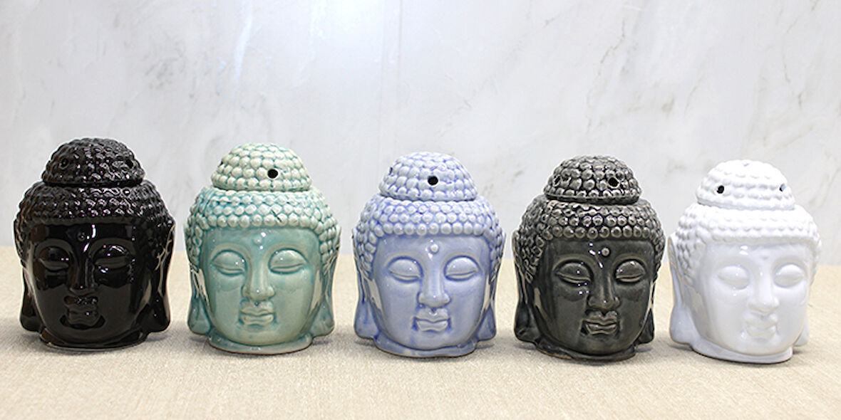 Seramik Buda Büstü Buhurdanlık Alk4446