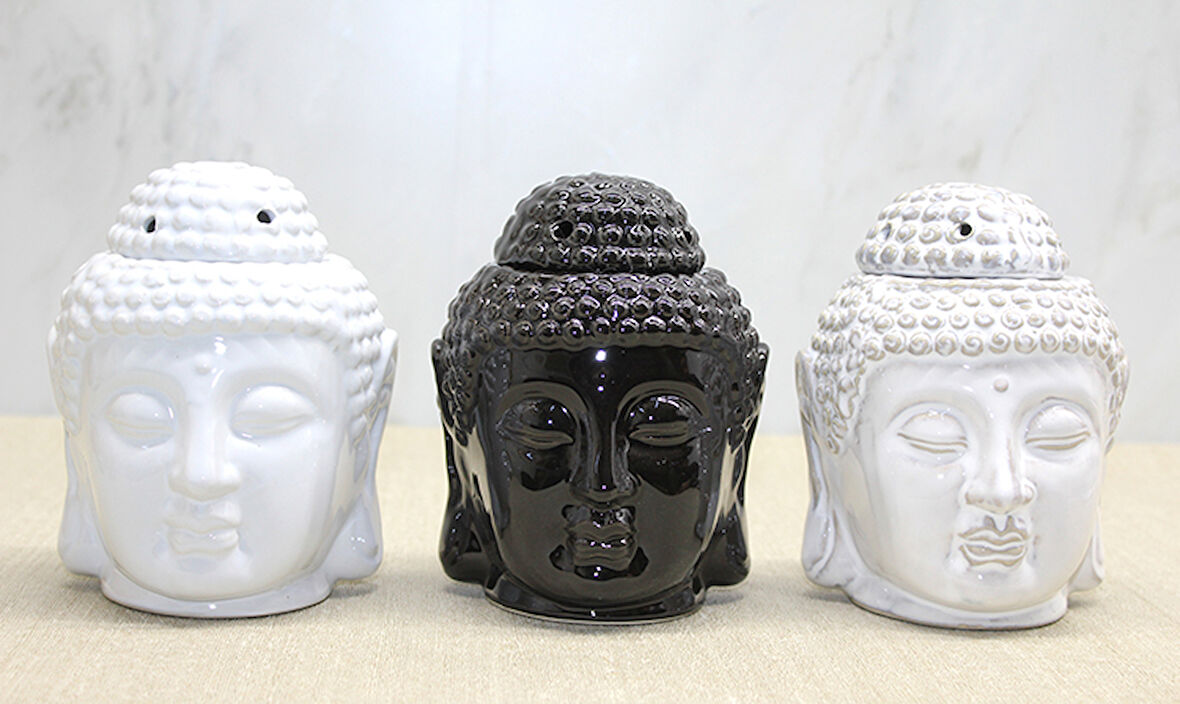 Seramik Buda Büstü Buhurdanlık Alk4447