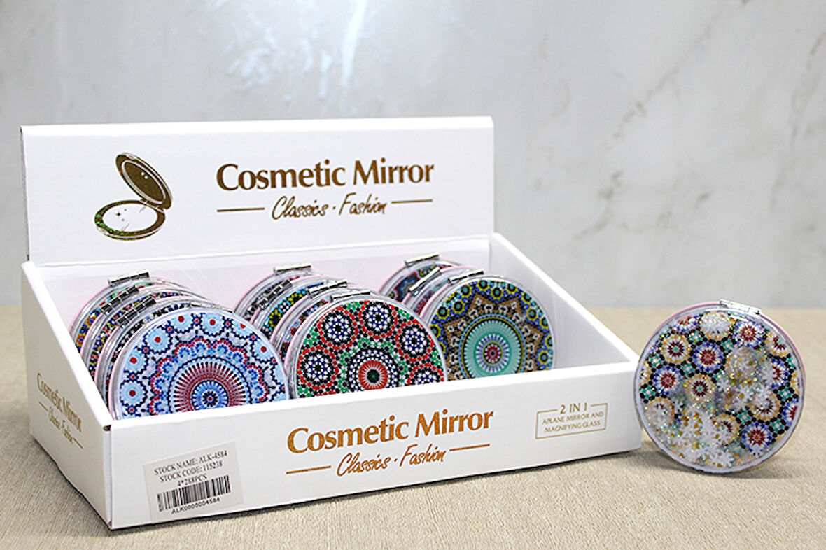 Mandala Desenli Hareketli Sulu El Aynası Alk4584