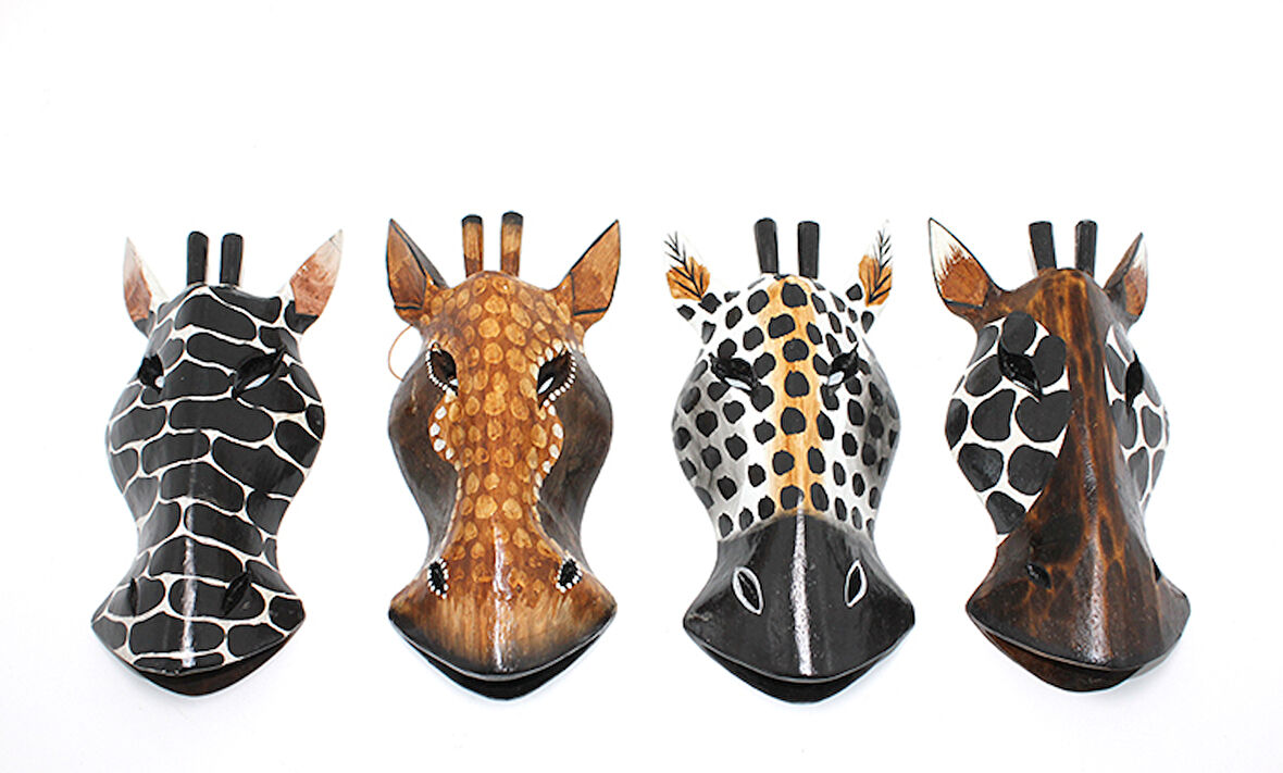 Ahşap Duvara Asmalı 20 Cm Zebra Maske 3Galıleo-4