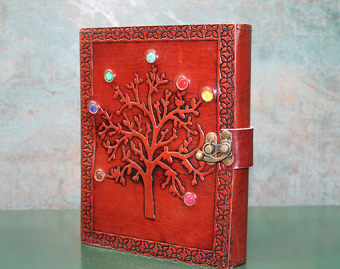 Taşlı Deri Defter Ksk3147
