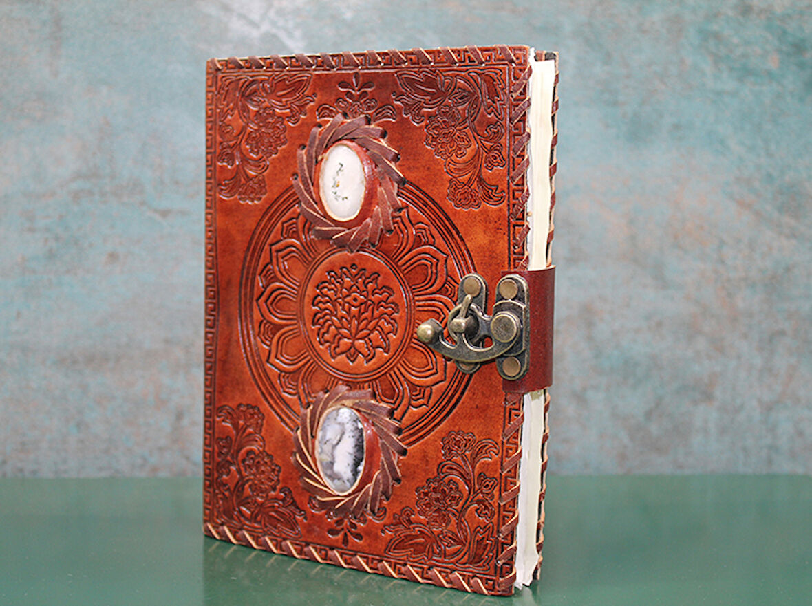 Taşlı Deri Defter Ksk3151