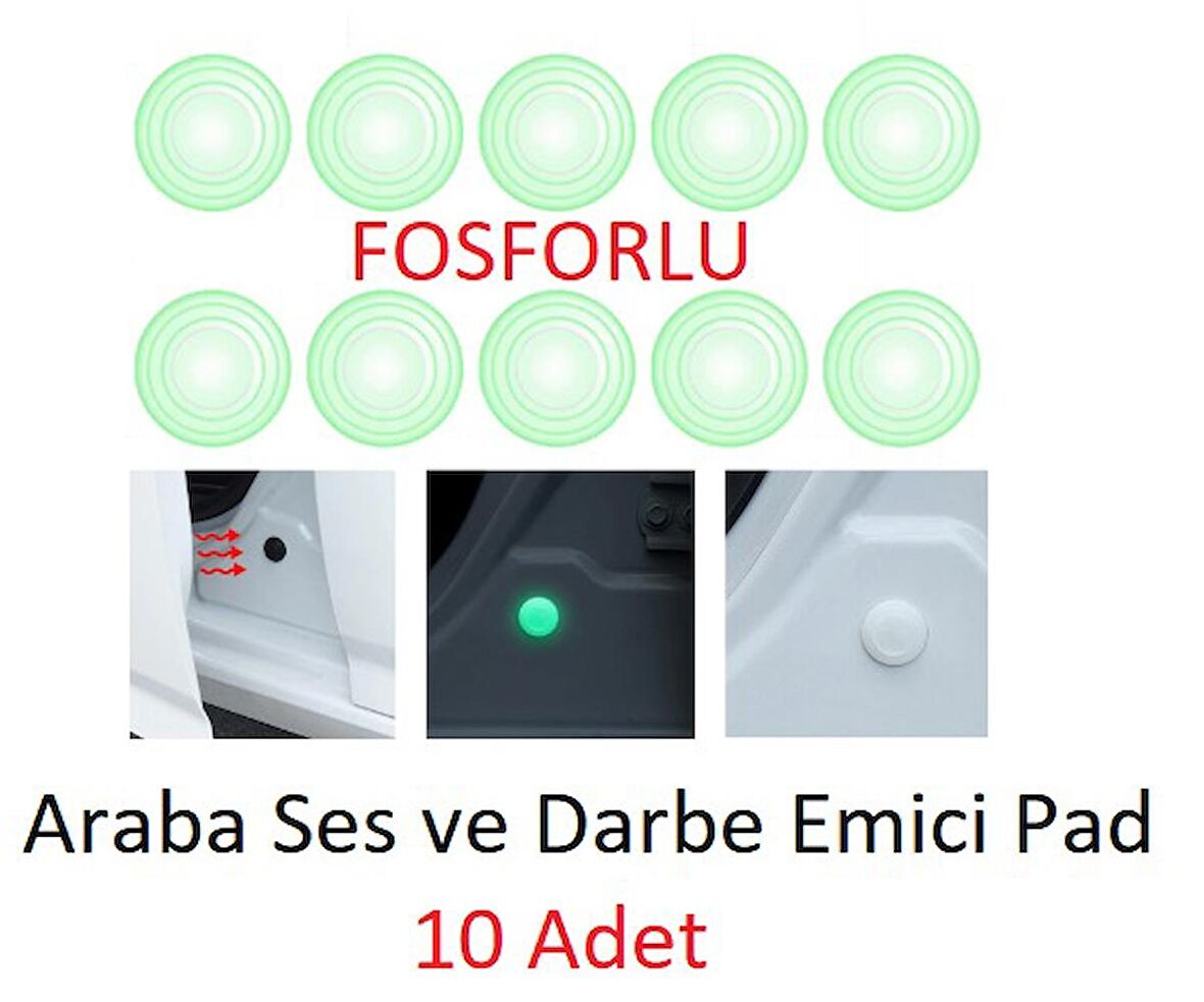 Fosforlu Araba Kapı Ses ve Darbe Emici Pad 10 Adet