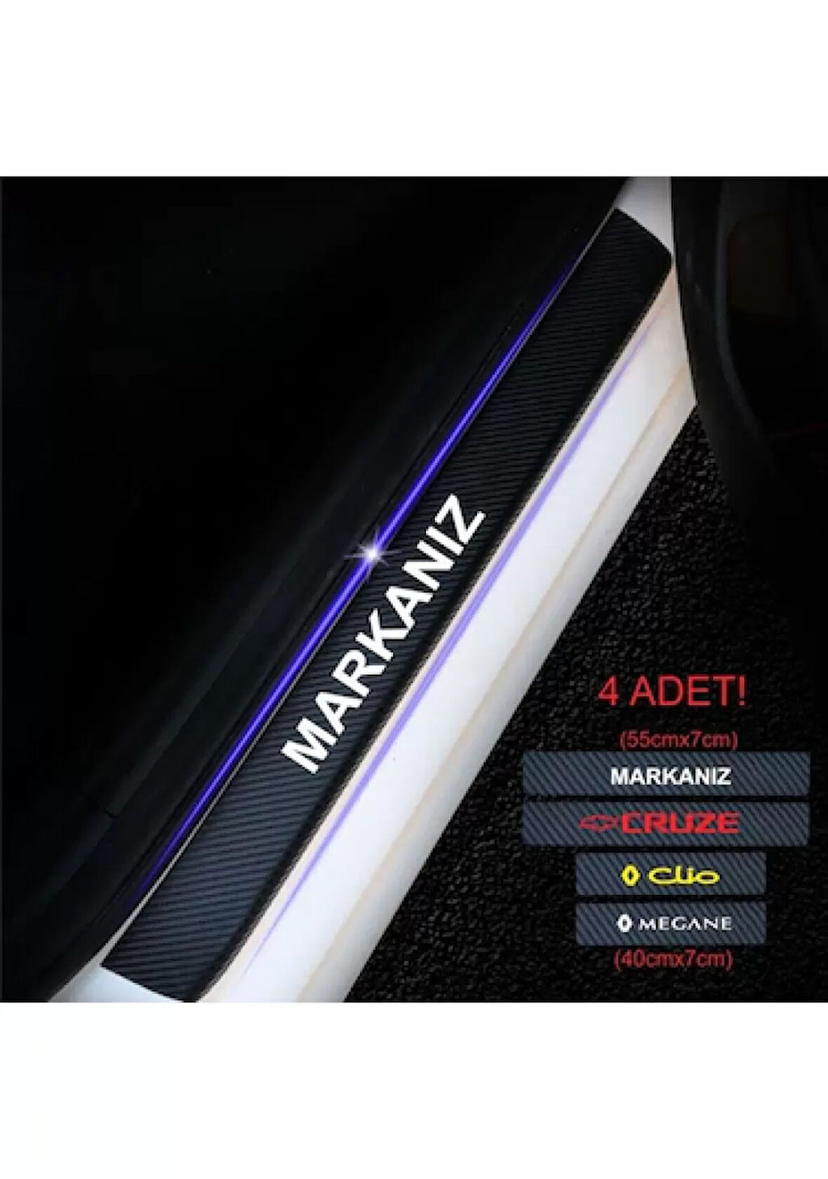 Bmw İ8 İçin ÖZEL uyumlu  Oto Kapı eşikleri Sticker Karbon 4 Adet