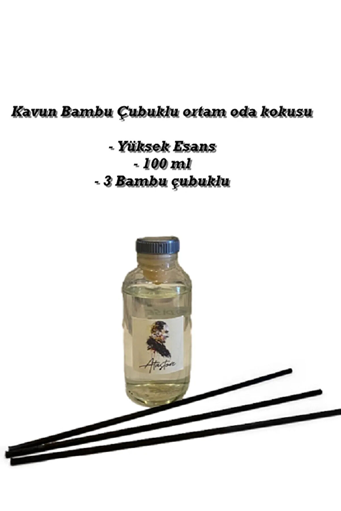 Kavun Yüksek Esans 100 Ml Bambu Çubuklu Oda Ortam Kokusu