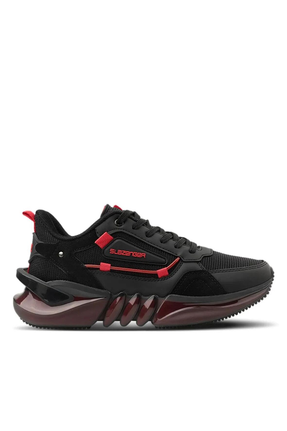 SLAZENGER Siyah/Kırmızı Erkek Sneaker Spor Ayakkabı