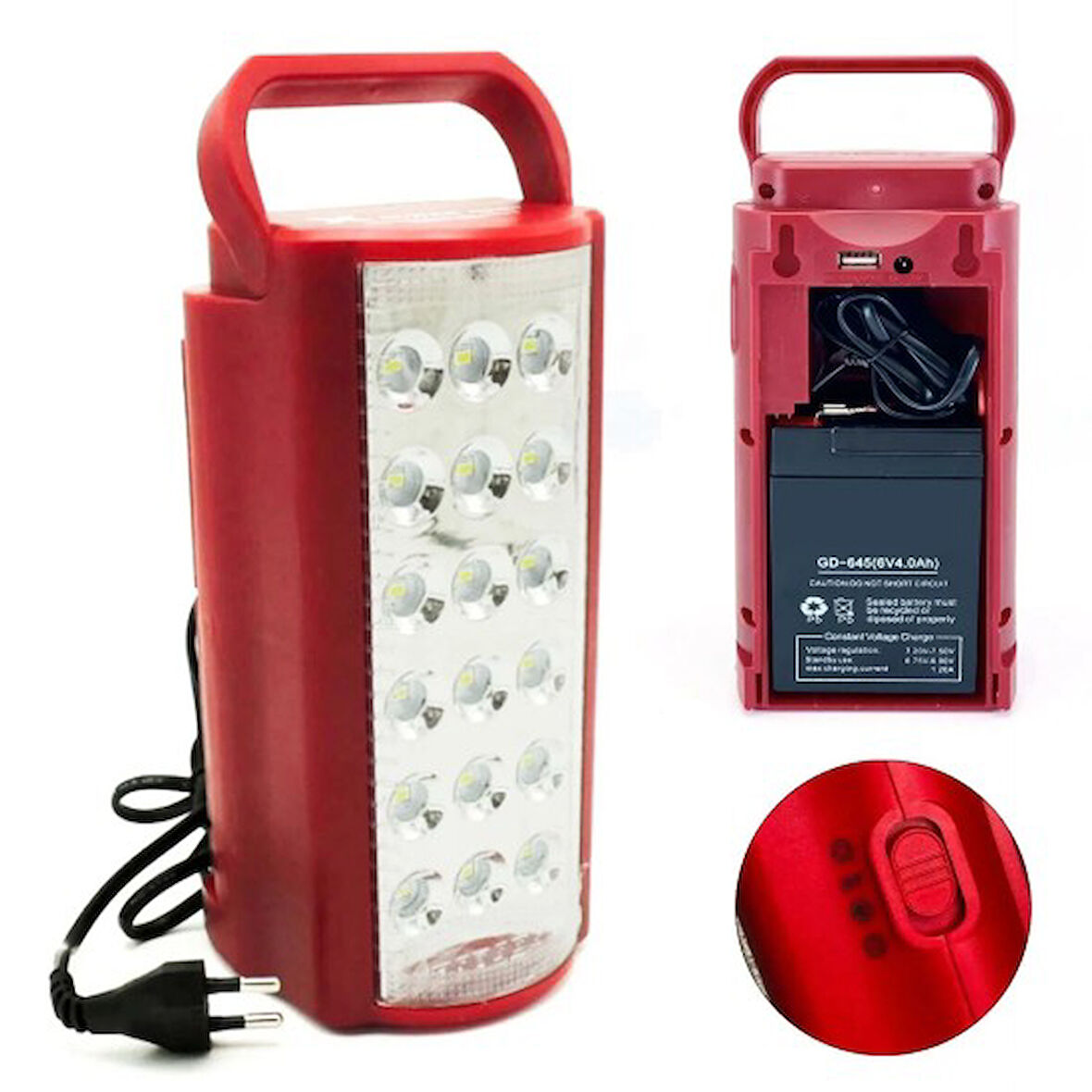 3000 Mah 24 Led Şarjli Işıldak  DL2424