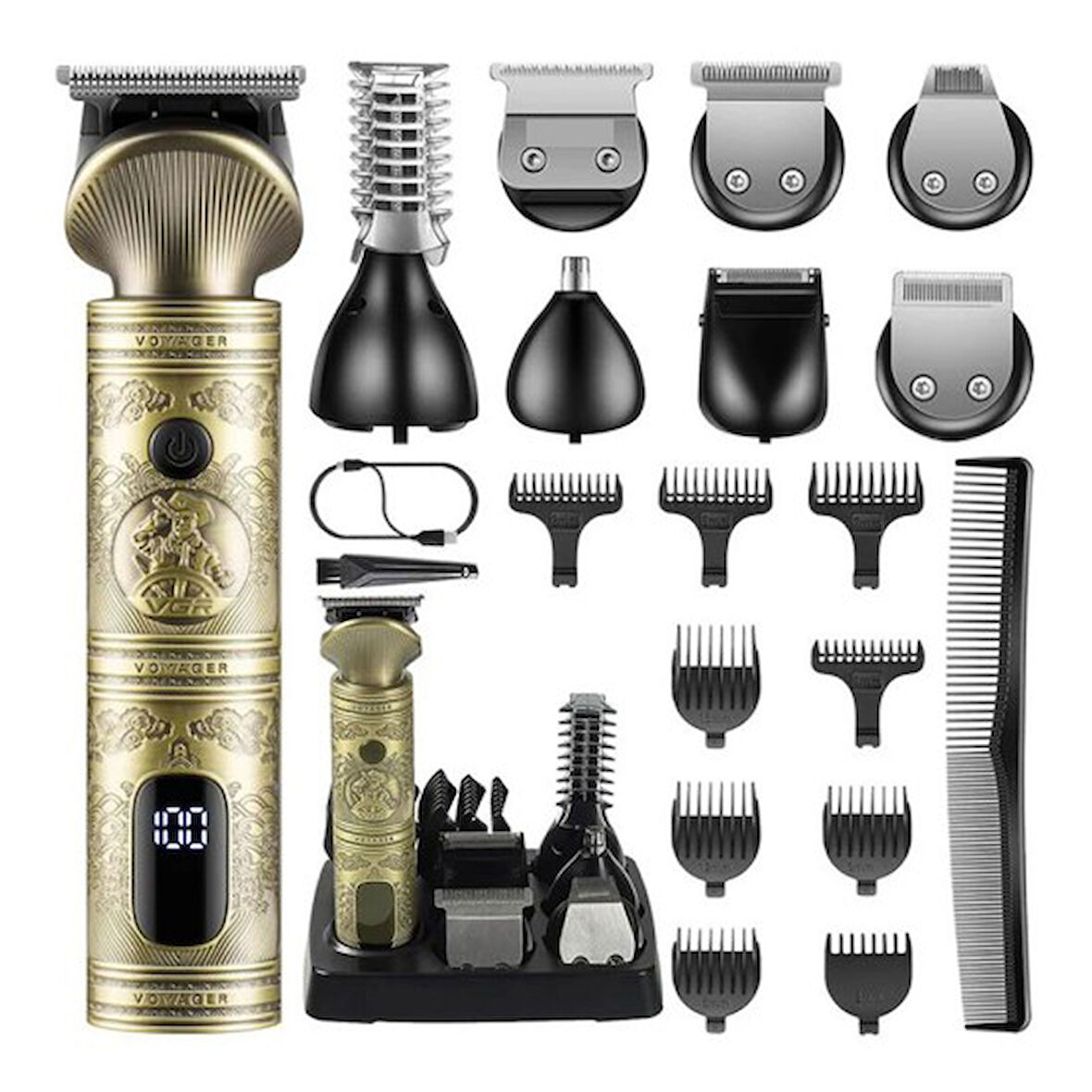 Saç Kesme Makinesi  V-106  Tek Gövde 6 Başlık Standlı