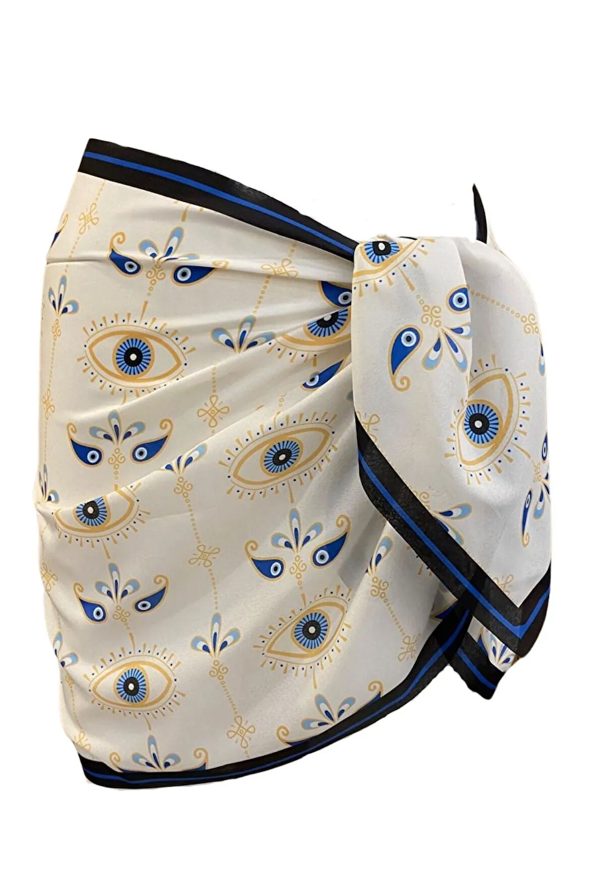 Kısa Pareo - Beyaz Göz Model 150x50 Cm
