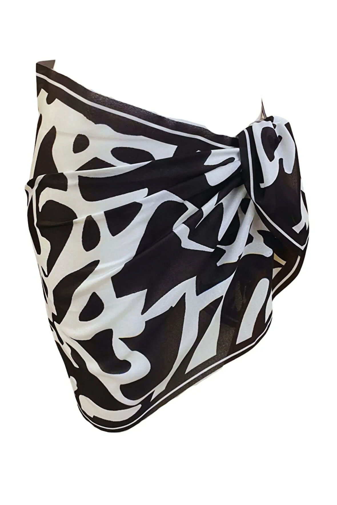 Kısa Pareo - Geometrik Model 150x50 Cm