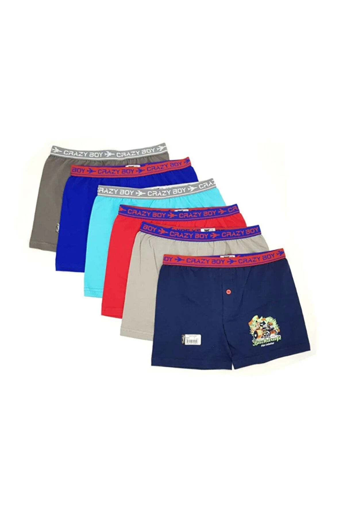 Erkek Çocuk Lacivert Desenli 3'lü Boxer