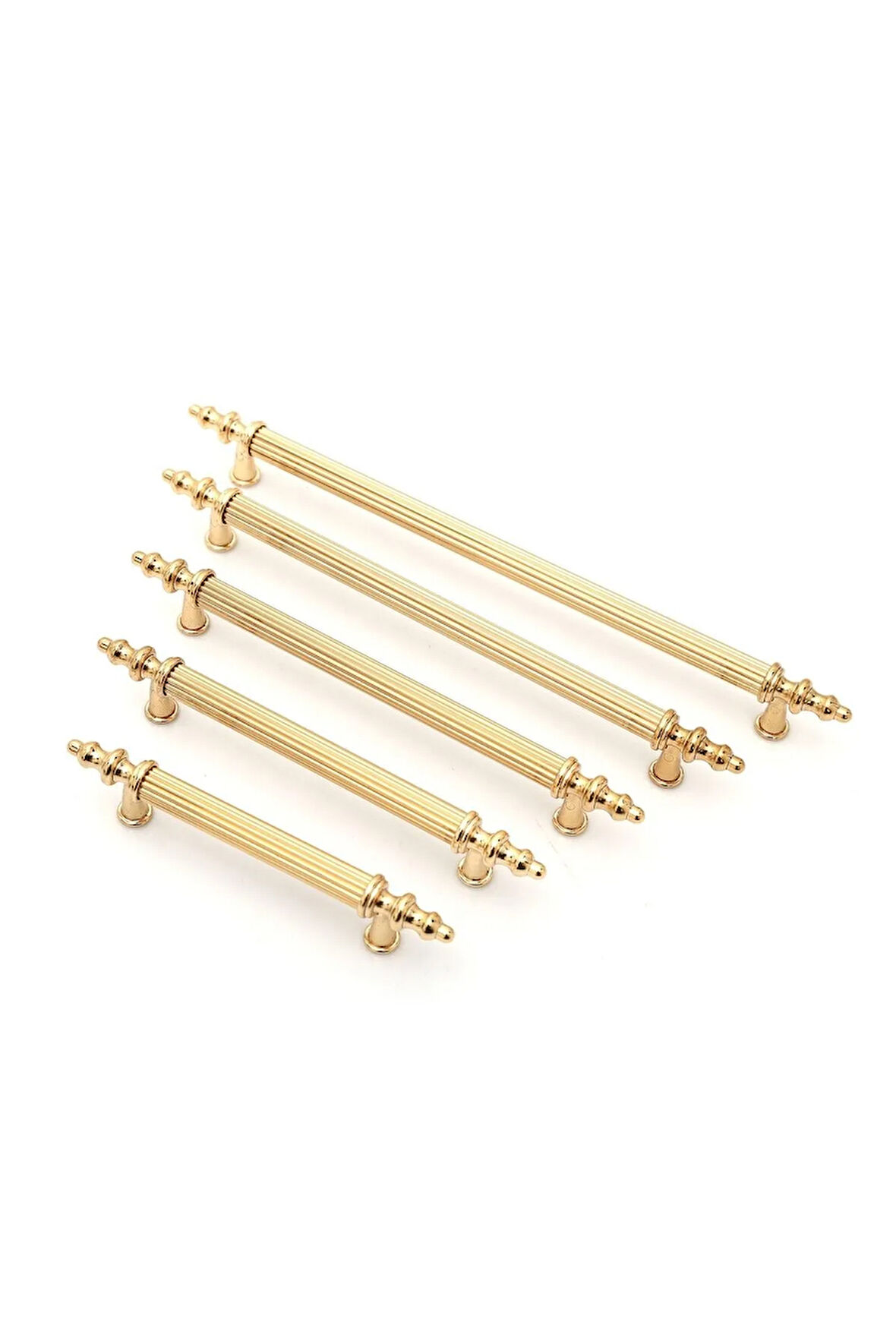 Tuana Rustik Alüminyum Metal Lüks Modern Mobilya Çekmece Mutfak Dolabı Kulpu Altın 224mm