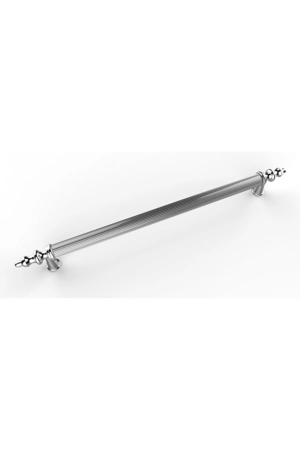 Tuana Rustik Alüminyum Metal Lüks Modern Mobilya Çekmece Mutfak Dolabı Kulpu Krom 192mm