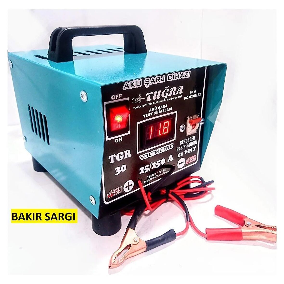 Tuğra Tgr30 Bakır Sargılı 12 Volt 30 Amper Akü Şarj Cihazı Dijital