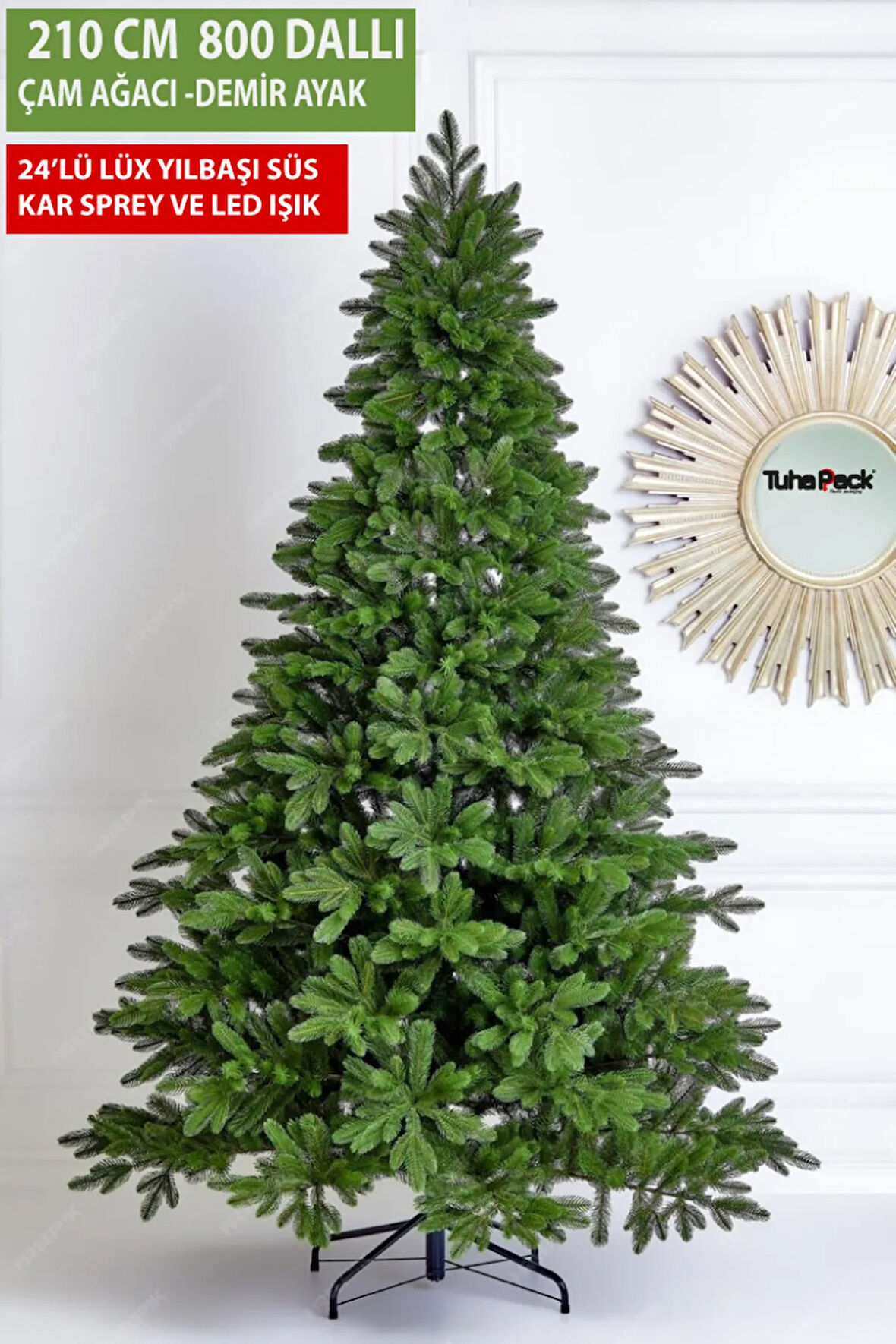 Premium Luxury Premium Kalite Series 210 Cm Yılbaşı Çam Ağacı Süs Seti Dahil