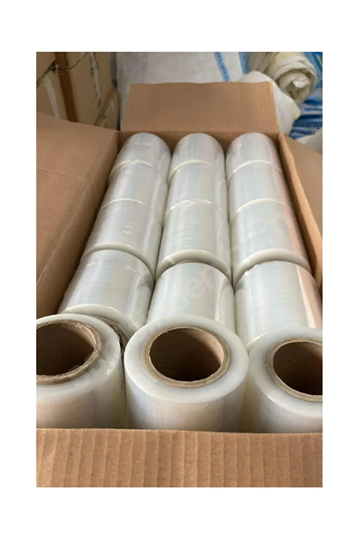 Dilimli Palet Streç Film 30 ADET 1 KOLİ 17 Micron 10 cm 300 Metre