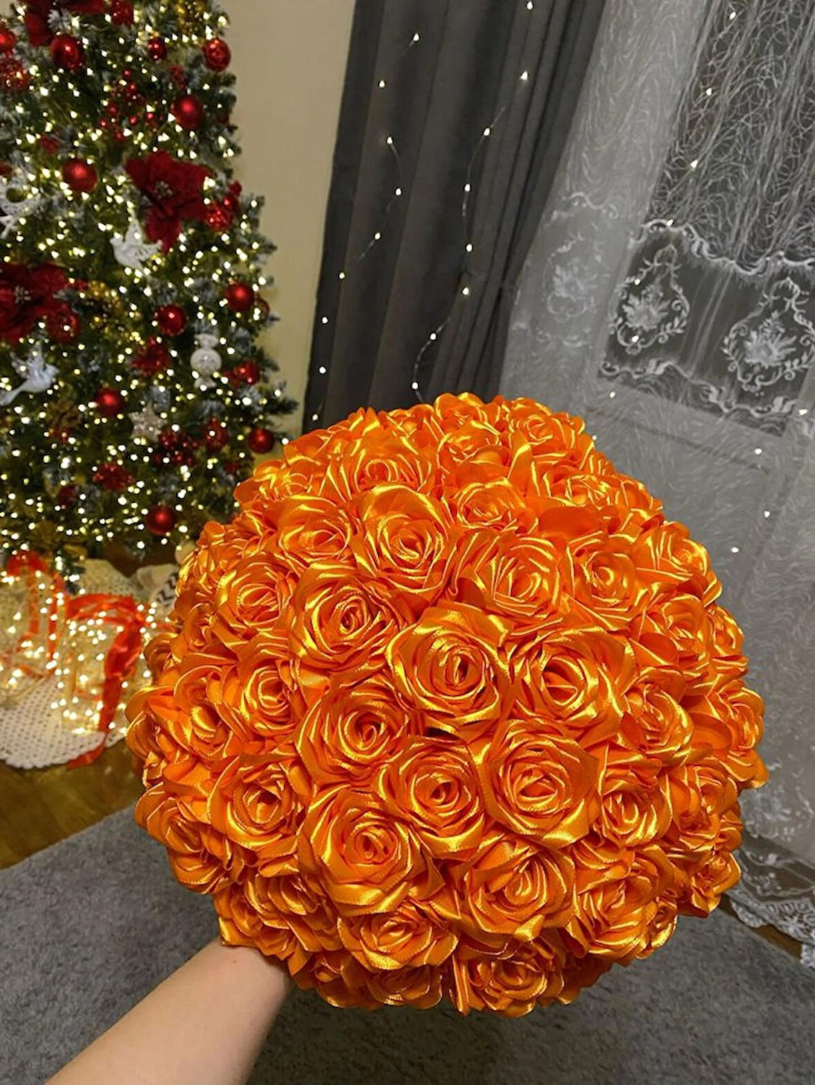 50 Lİ TURUNCU GÜL BUKETİ