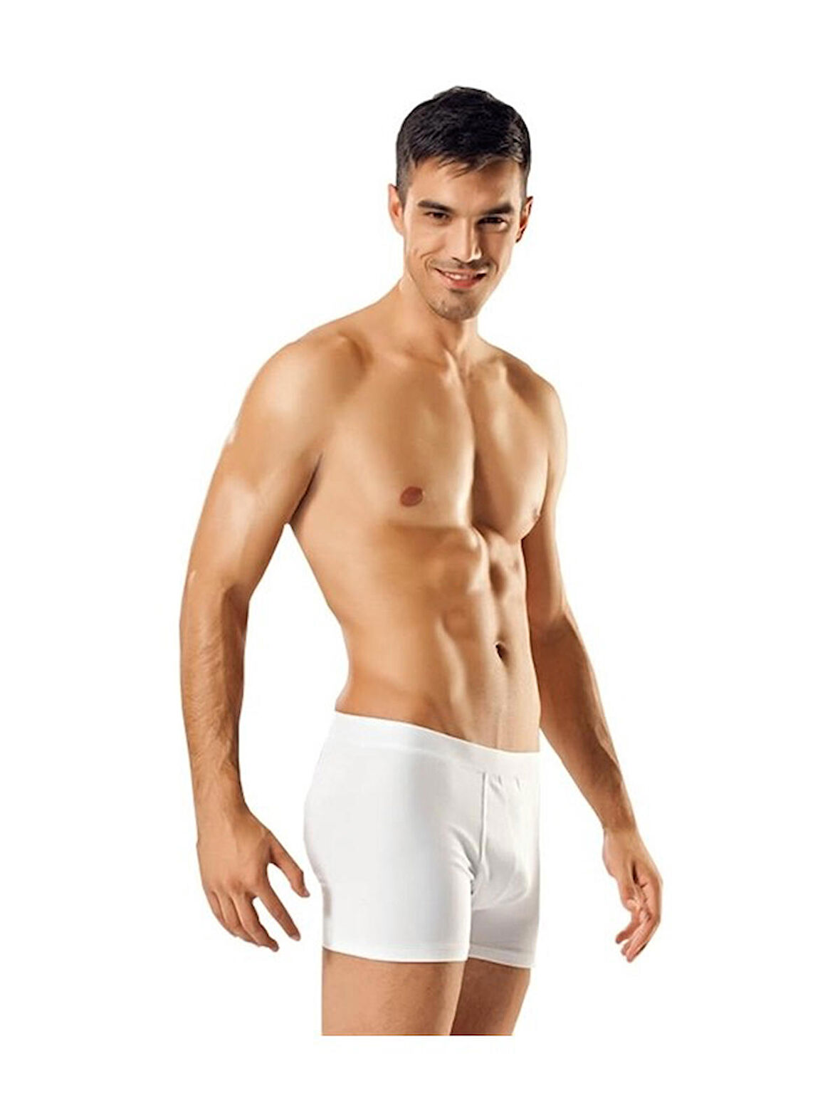 Tutku 3 Adet Beyaz Renk Likralı Boxer