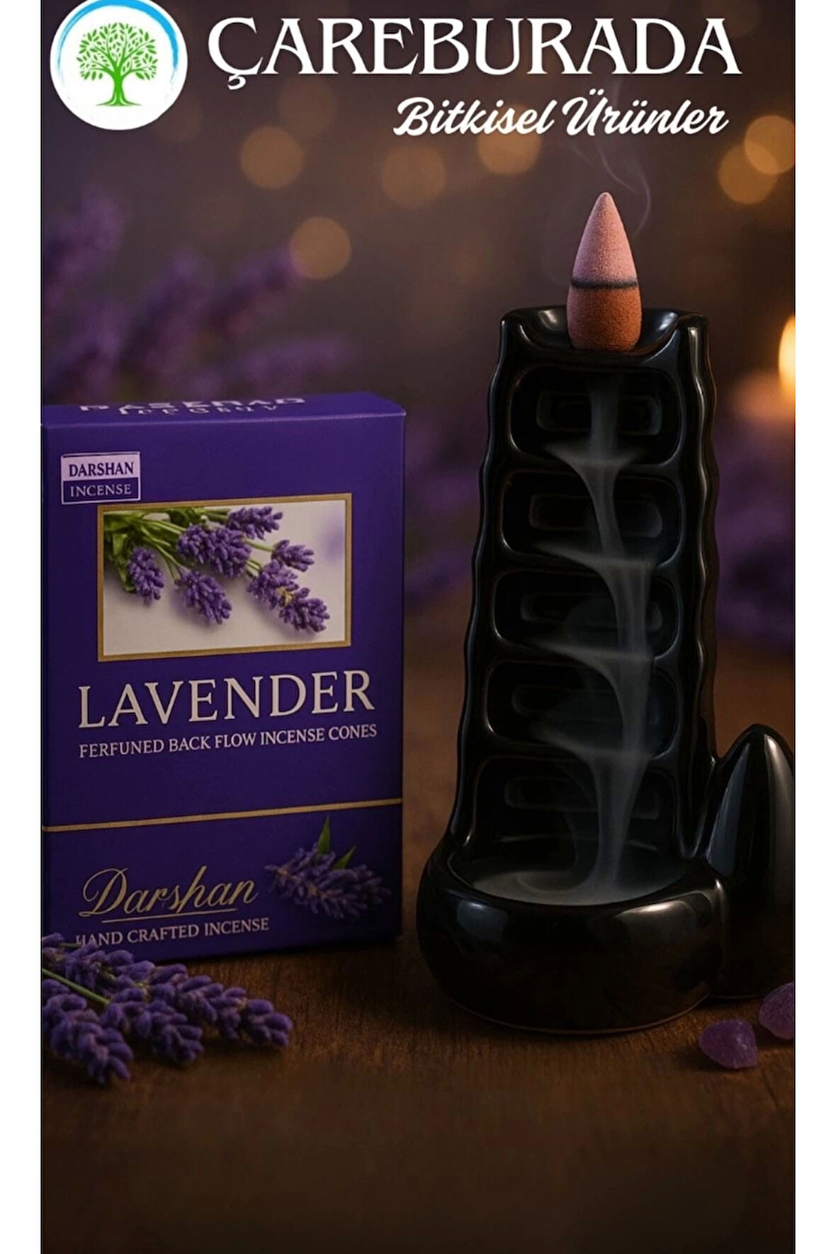Geri Akış Tütsüsü (lavanta) + Şelale Tütsülük Seti