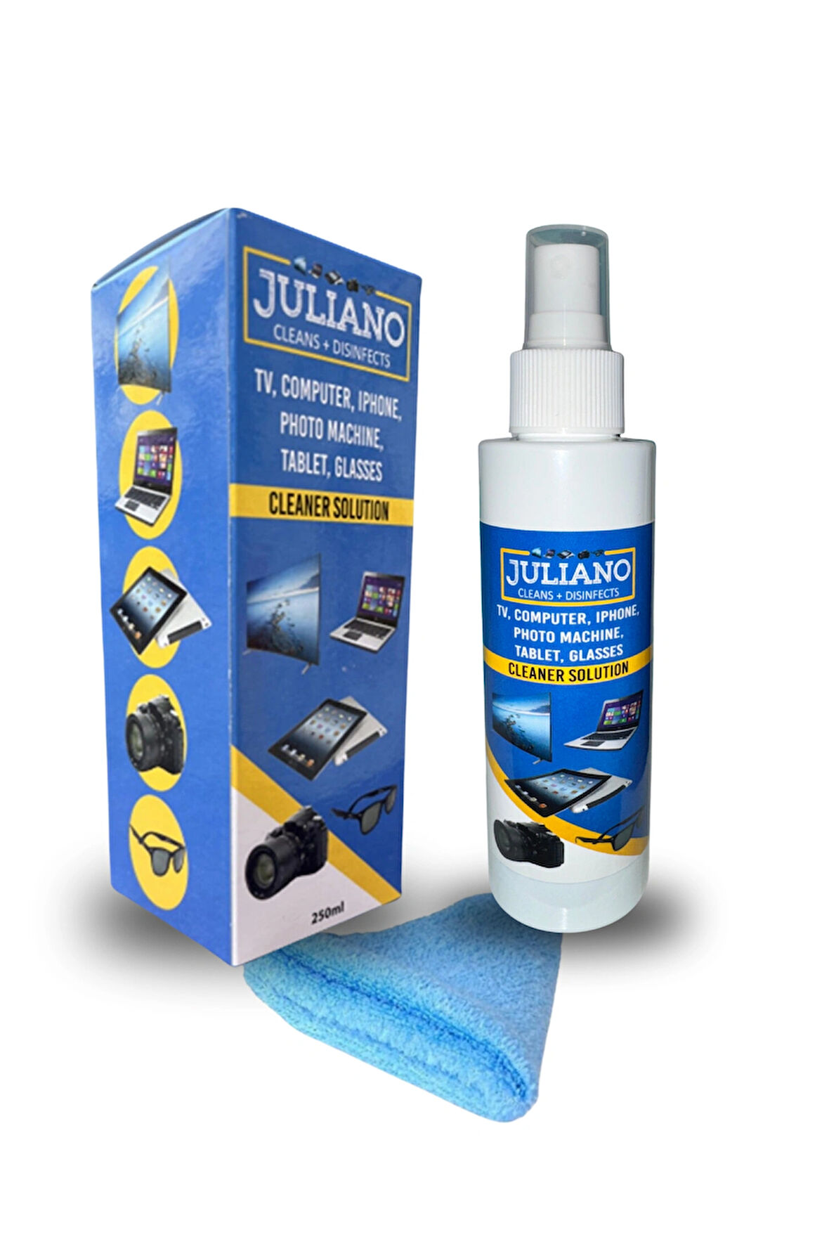 Tv Ekran Temizleme Spreyi + Mikrofiber Temizleyici Bez Hediye (150 Ml) 