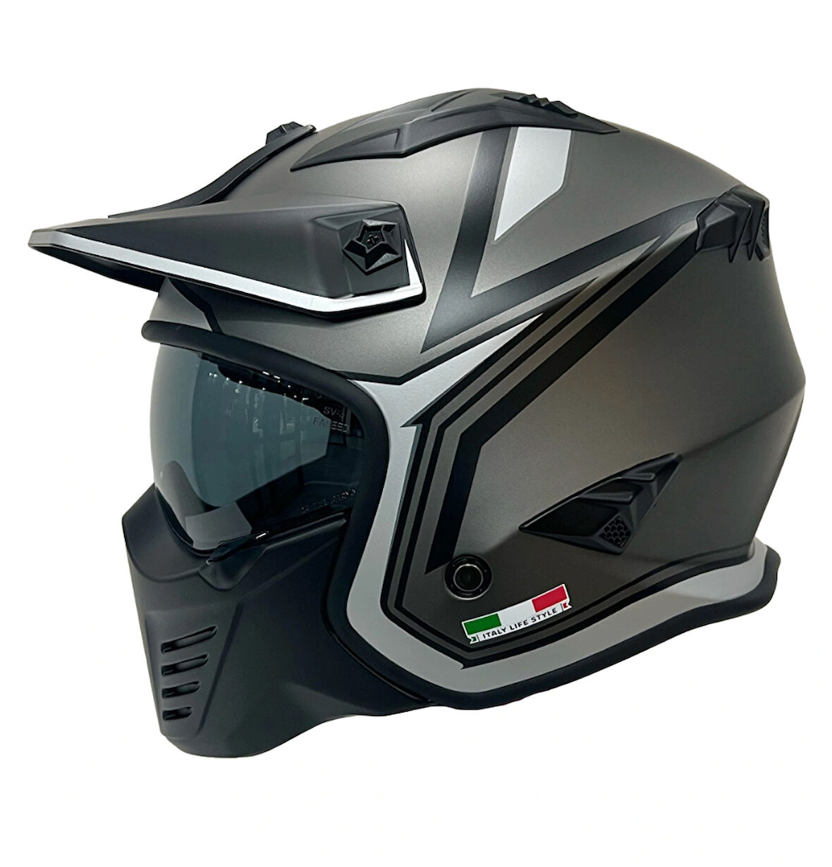 SWAY SW 726X TOKYO Dark Titanium Moduler Kask