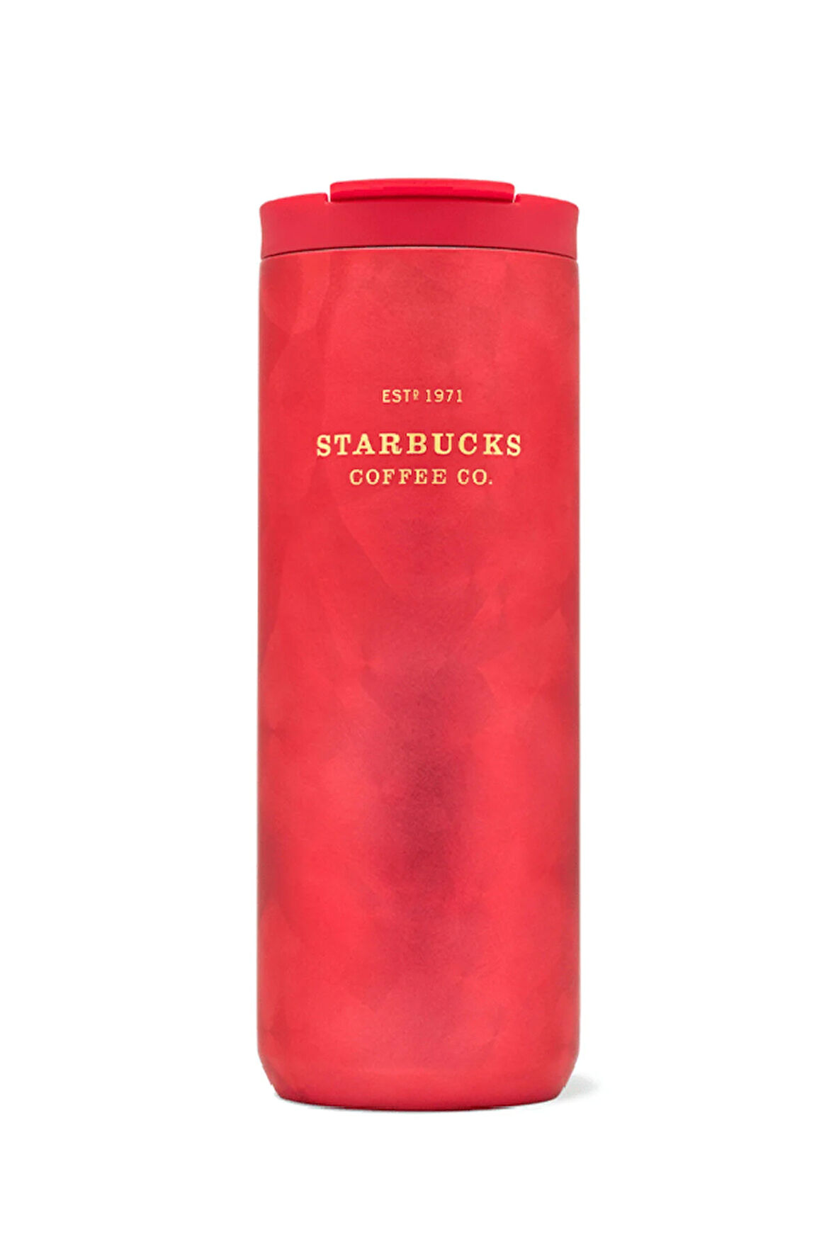 Paslanmaz Çelik Termos Fırçalanmış Kırmızı 473 ml