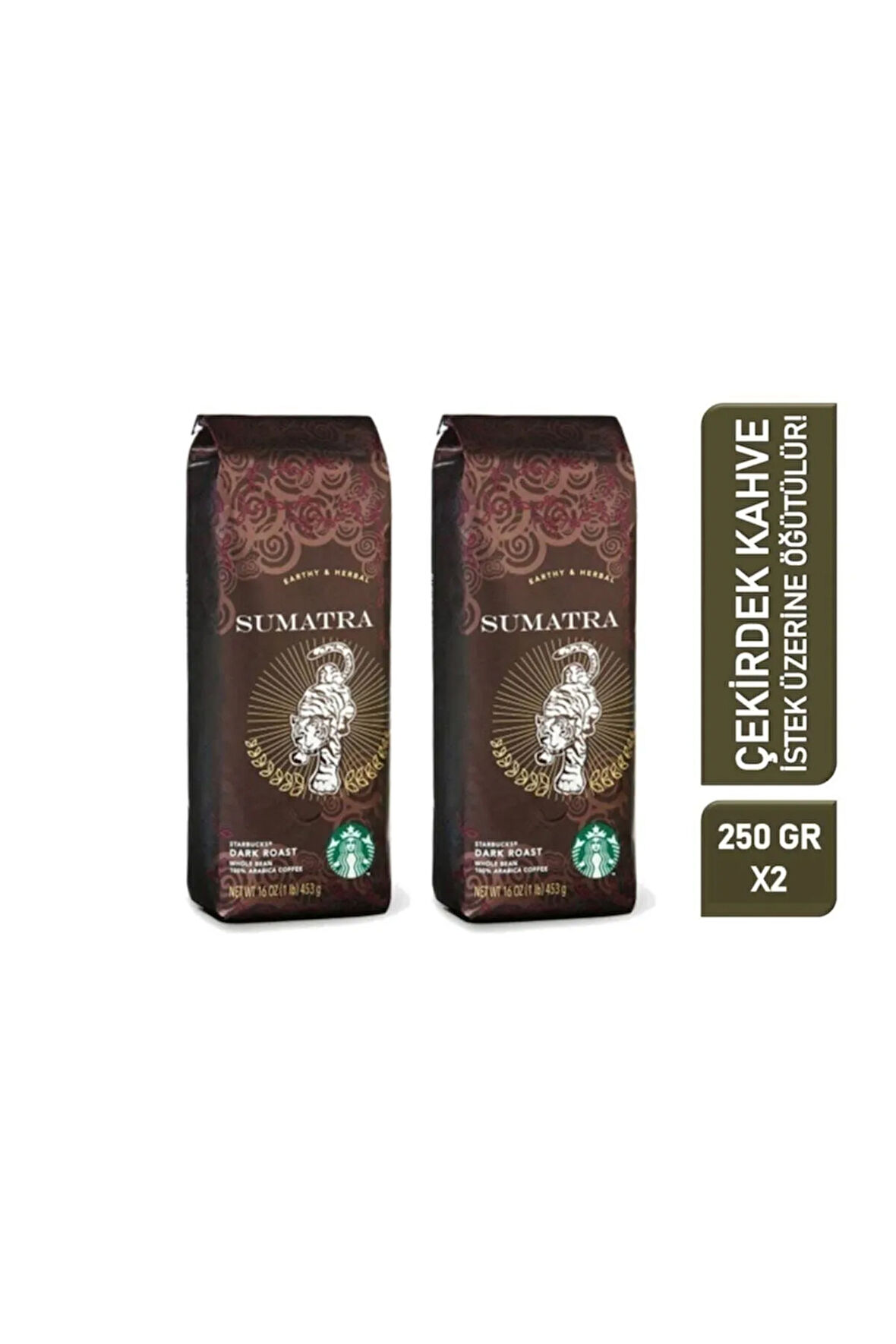 Starbucks Sumatra Çekirdek Filtre Kahve 2 Paket ( 2x250 Gr )