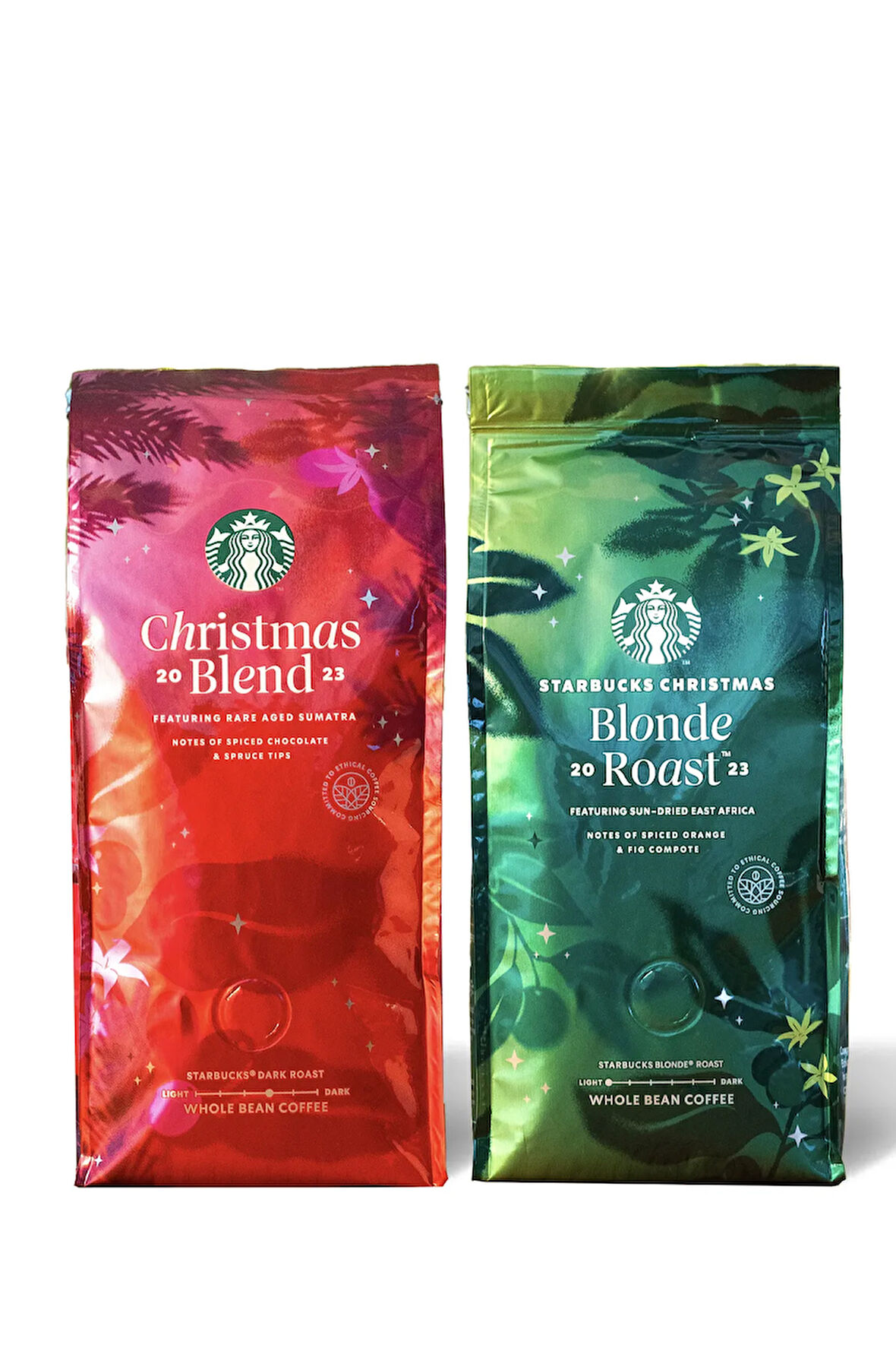 Starbucks Christmas Blend ve Christmas Blonde Çekirdek Filtre Kahve 2024 Yılbaşı Özel 250gx2 Adet