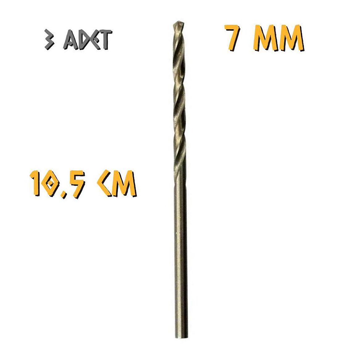 Kupa Tyson Metal Ahşap Delici HSS Matkap Ucu 7.0 mm. - 3 Adet