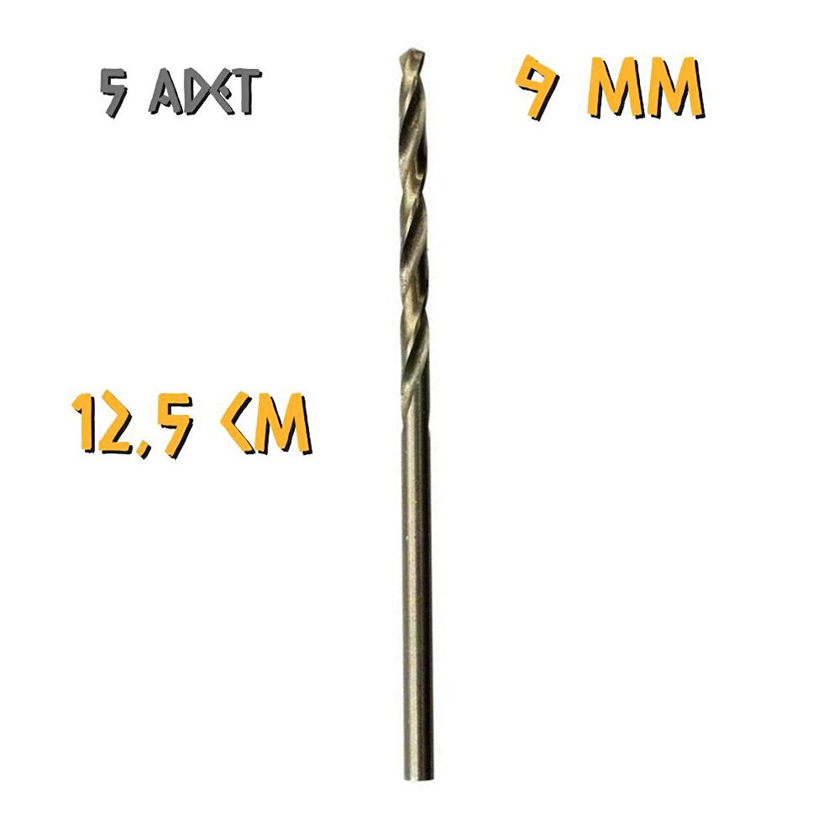 Kupa Tyson Metal Ahşap Delici HSS Matkap Ucu 9.0 mm. - 5 Adet