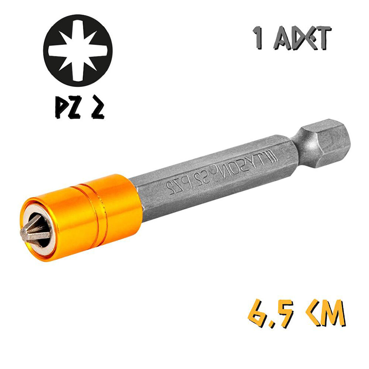 Kupa Tyson Mıknatıslı Bits Uç - Tek Yönlü - PZ2 Yıldız - 6.5 cm. - 1 Adet