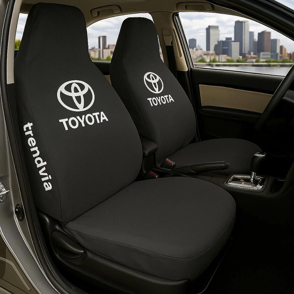 Toyota Siyah Renk Ön ve Arka Koltuk Kılıfı Penye Servis Seti – Araba Koltuk Koruyucu
