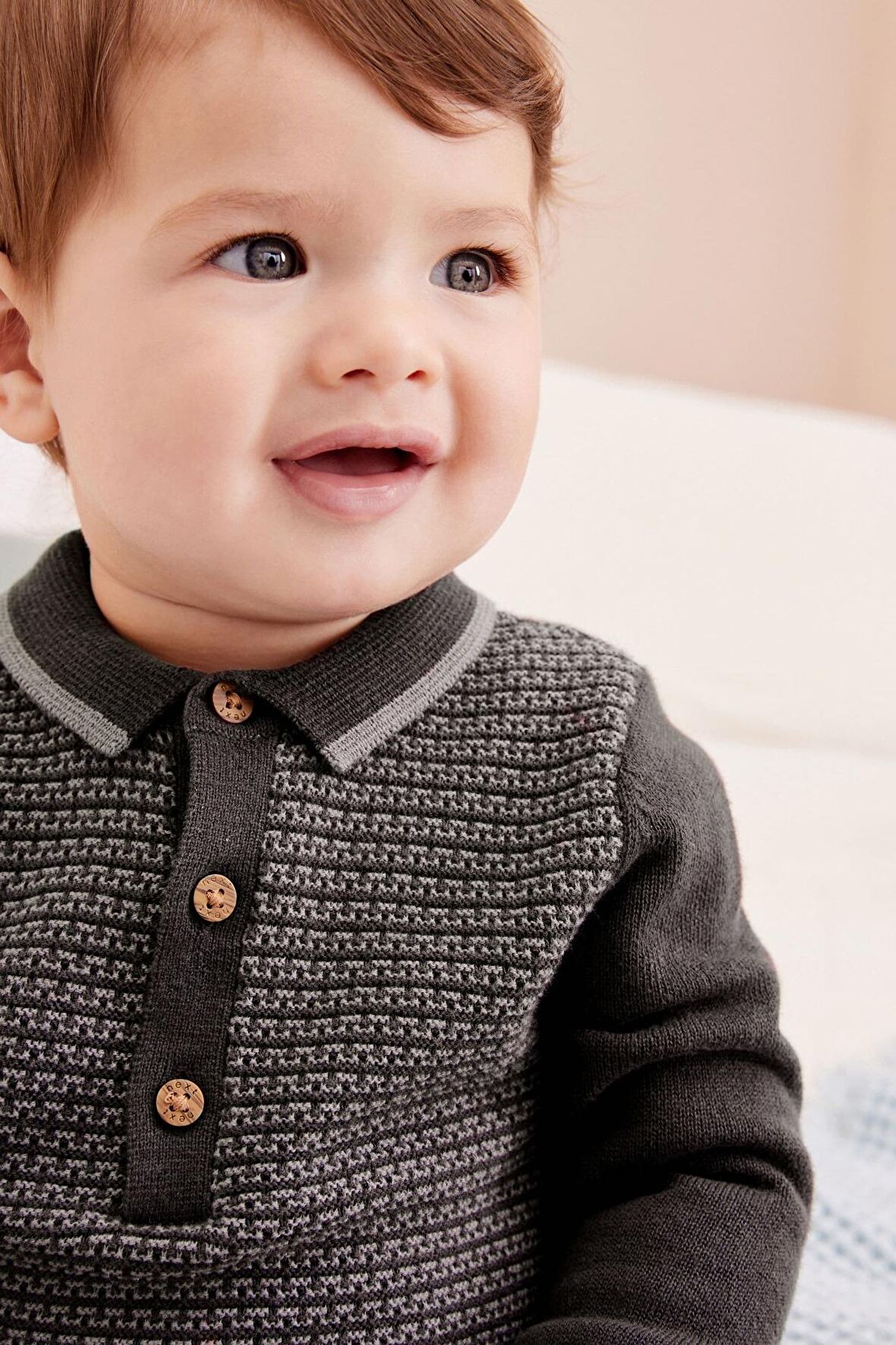 % 100 Pamuklu Charcoal Grey Triko Tulum