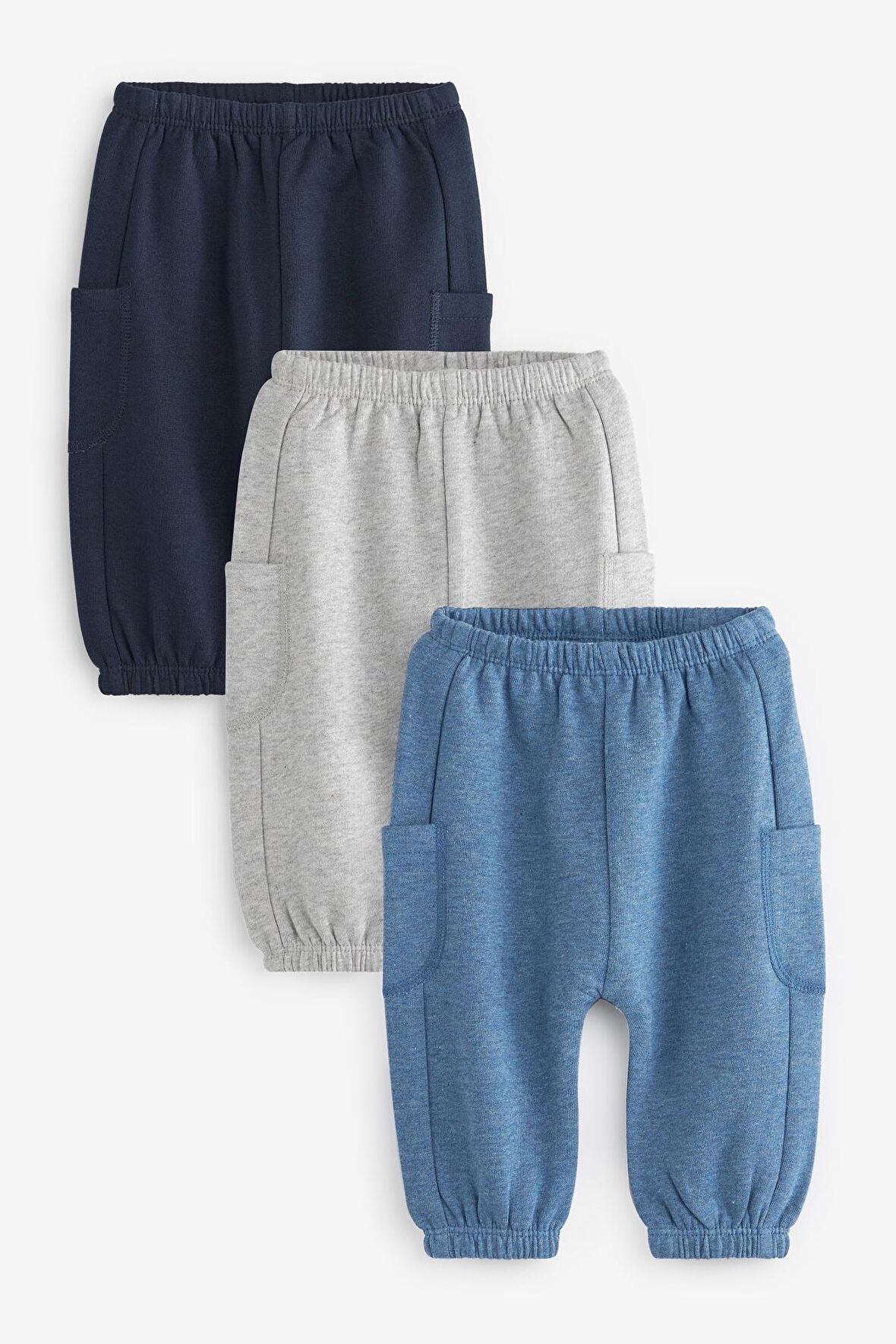 % 100 Pamuklu Mavi / Gri Jogger Eşofman Altı