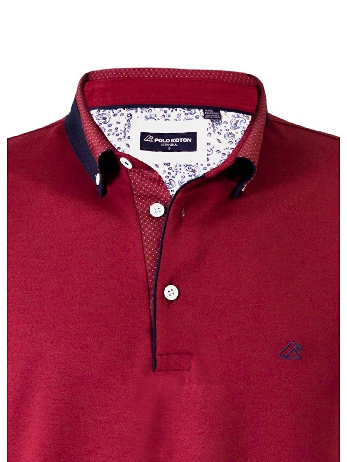 POLOKOTON %100 Pamuk Bordo Polo Yaka Gömlek Yaka Detaylı Kısa Kollu Erkek T-Shirt – Nefes Alabilen Yazlık Şık Tasarım
