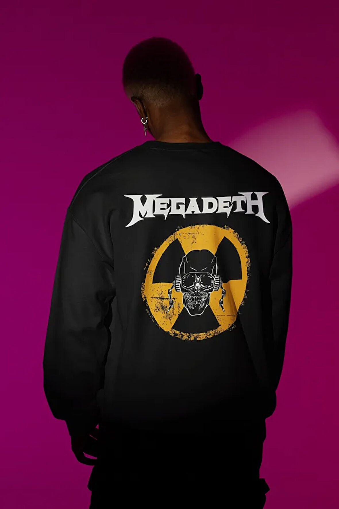 Megadeth Baskılı Unisex Oversize Anime Sweatshirt