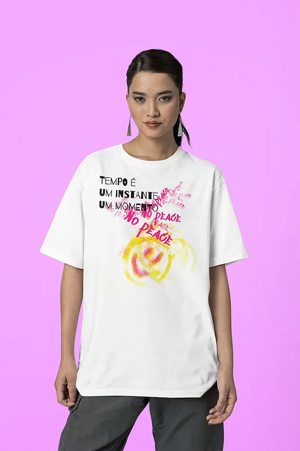 Özel Tasarım Baskılı Unisex Oversize Tişört