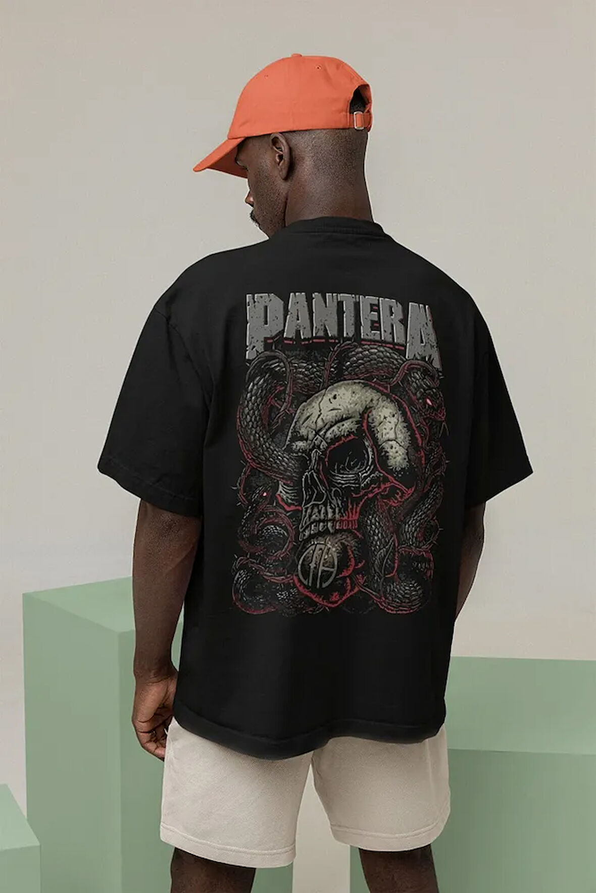 Müzik Grubu Pantera Baskılı Unisex Oversize Metal Rock Tişört