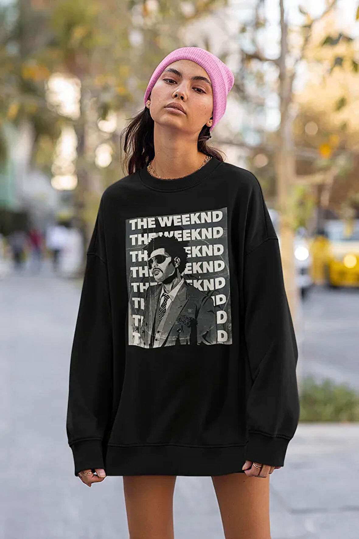 The Weeknd Rapper Baskılı Unisex Oversize Rap Sweatshirt