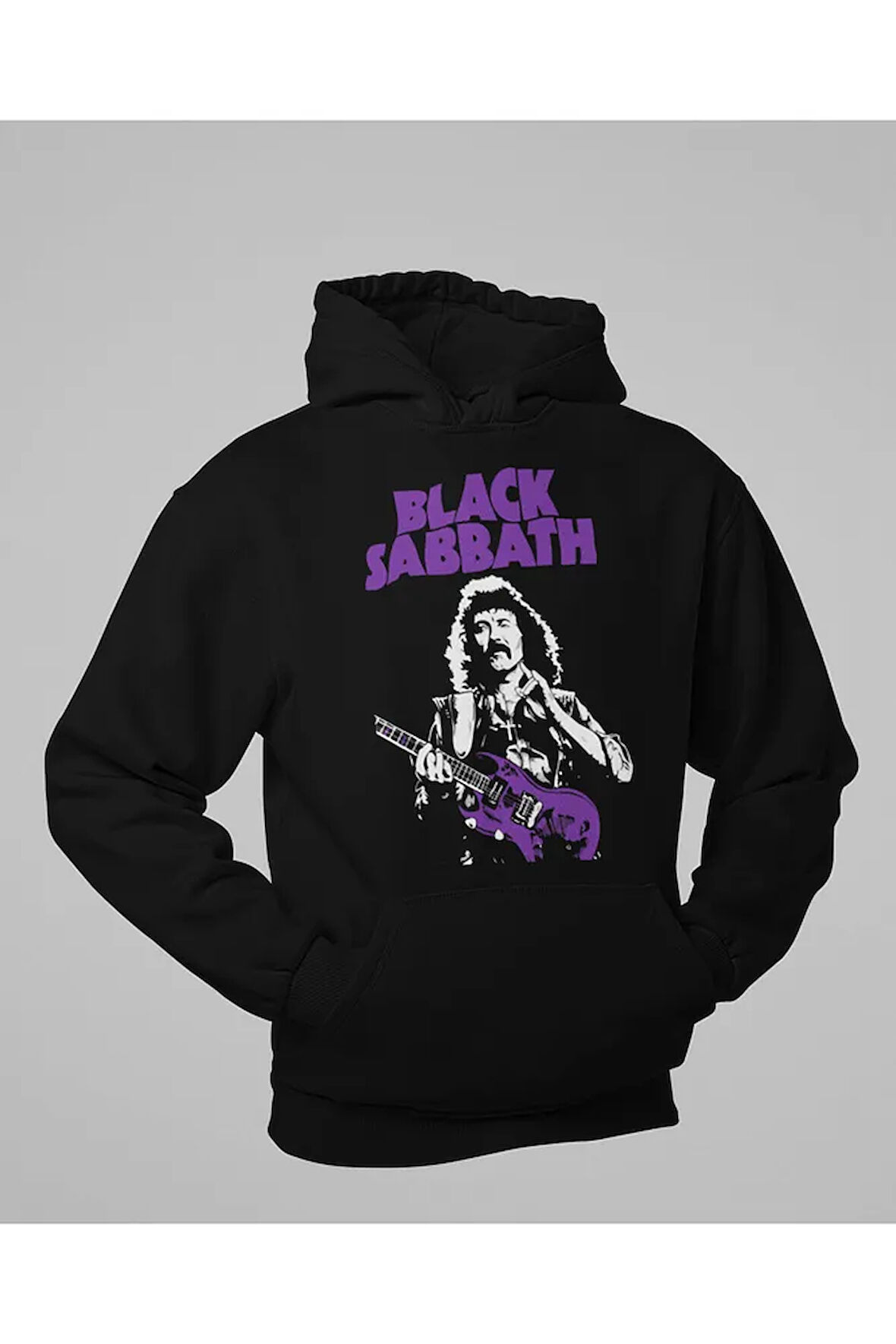 Black Sabbath Baskılı Unisex Oversize Rock Metal Hoodie
